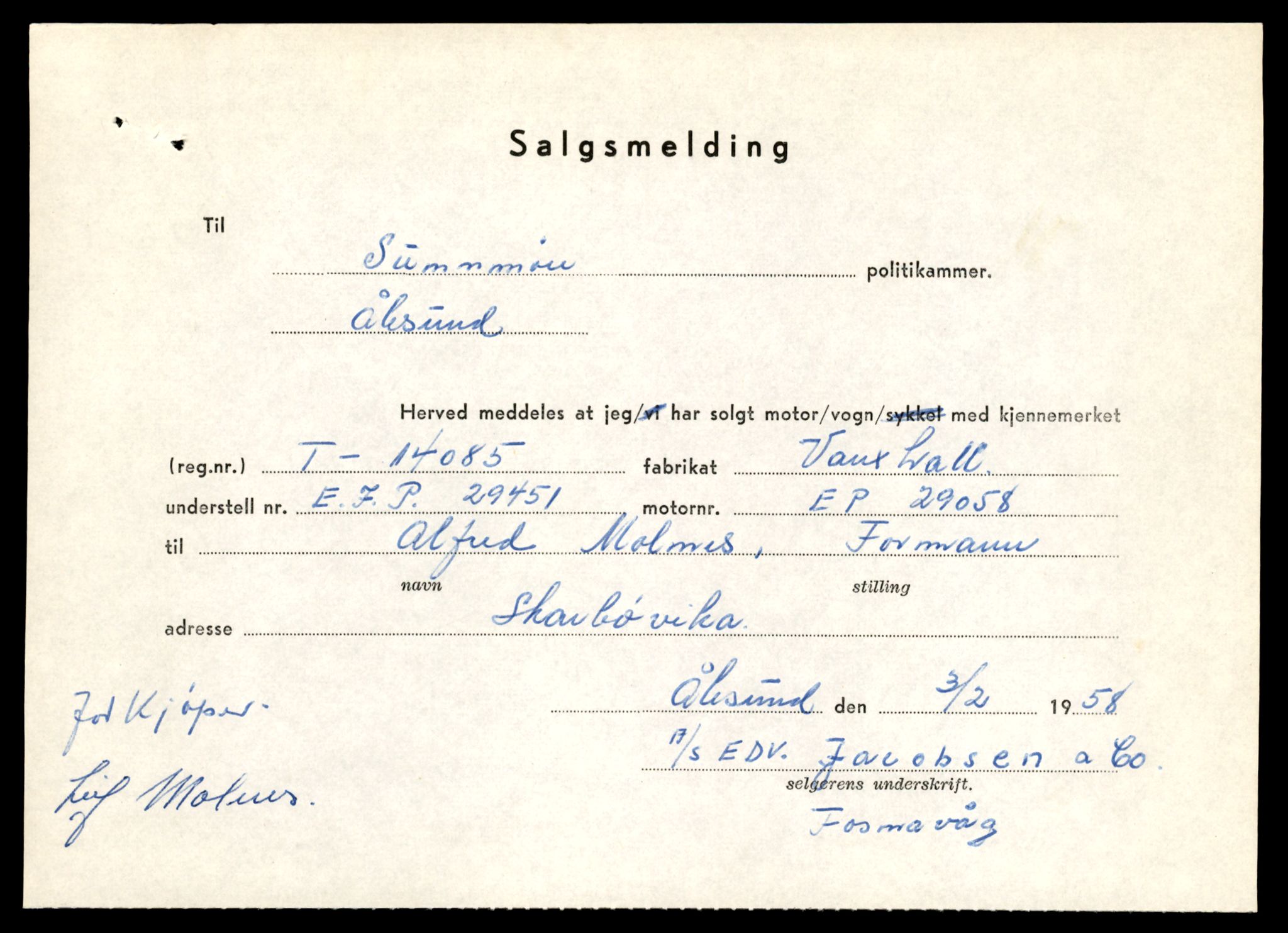 Møre og Romsdal vegkontor - Ålesund trafikkstasjon, AV/SAT-A-4099/F/Fe/L0043: Registreringskort for kjøretøy T 14080 - T 14204, 1927-1998, p. 129