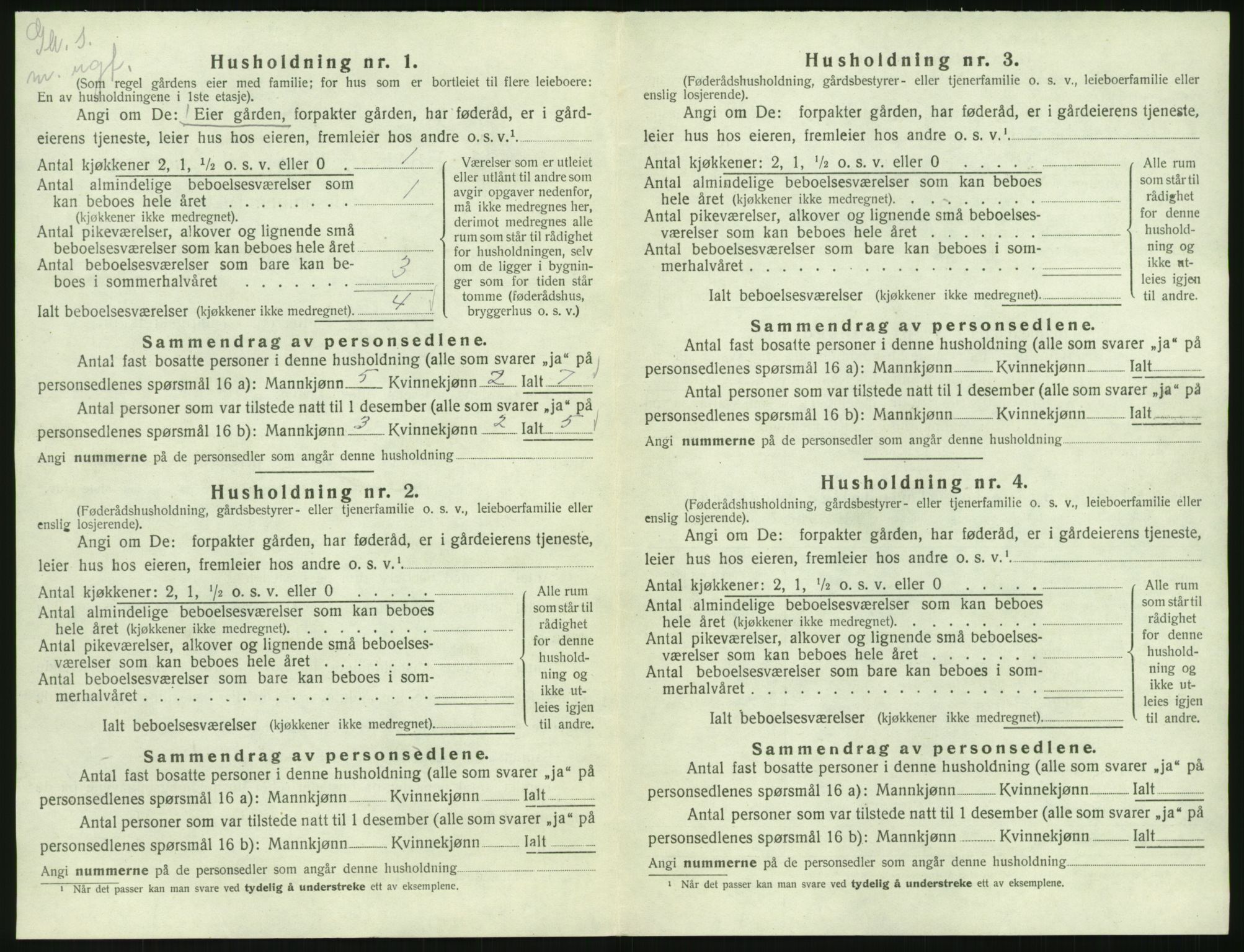 SAK, 1920 census for Grindheim, 1920, p. 42