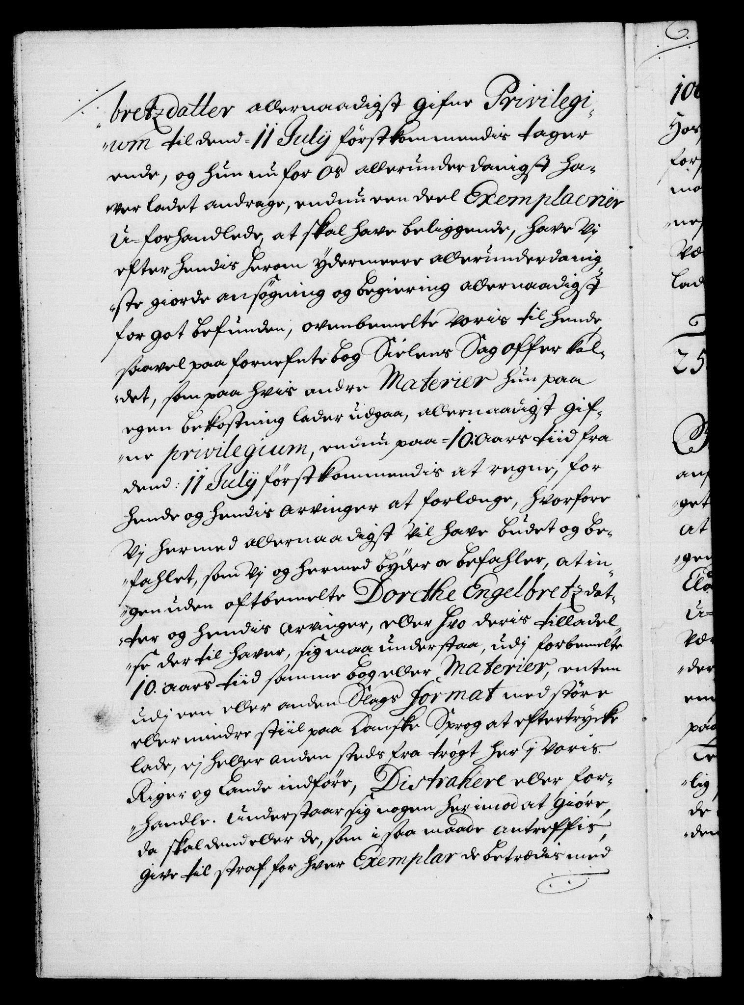 Danske Kanselli 1572-1799, AV/RA-EA-3023/F/Fc/Fca/Fcaa/L0016: Norske registre (mikrofilm), 1692-1697, p. 14b