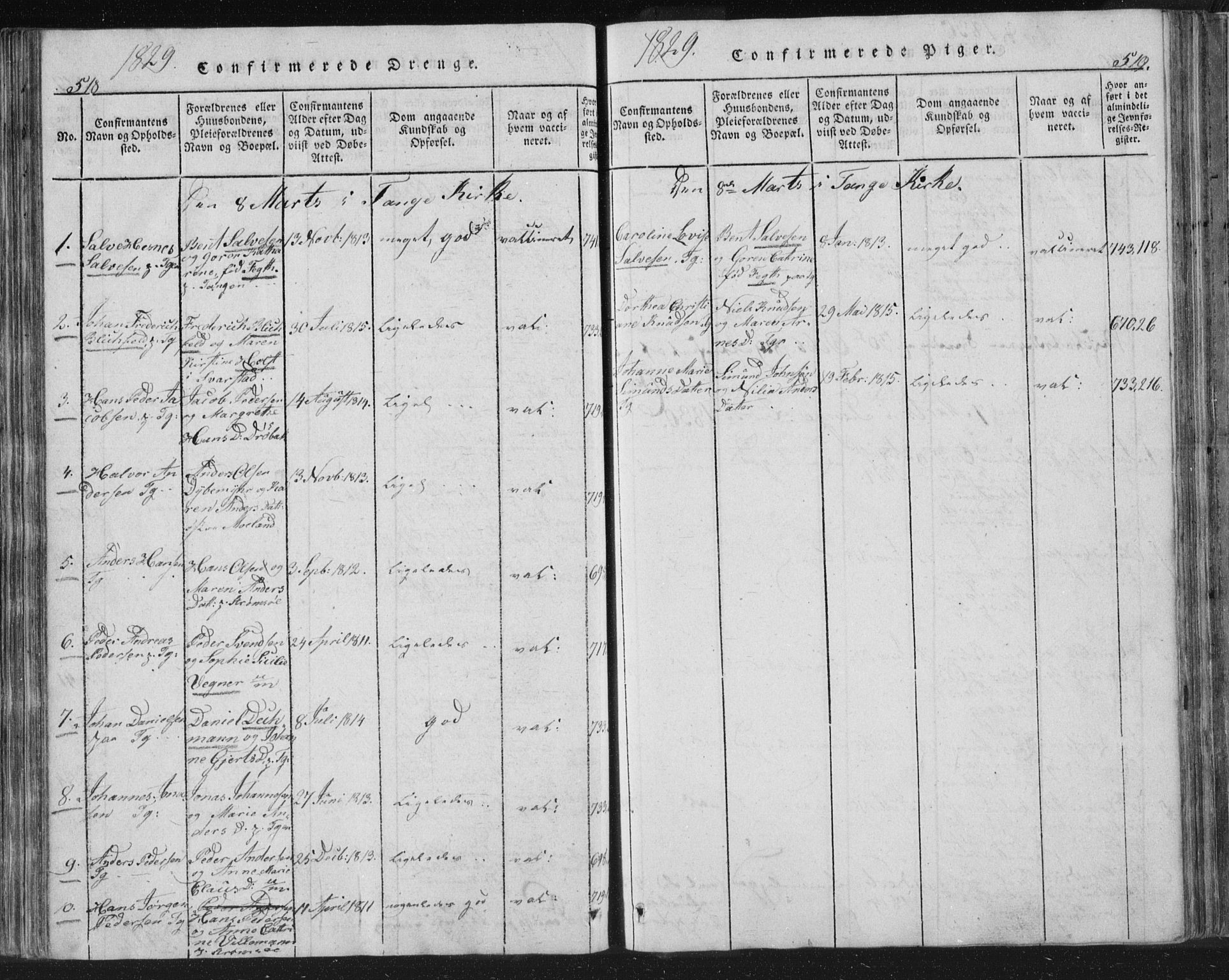 Strømsø kirkebøker, SAKO/A-246/F/Fb/L0004: Parish register (official) no. II 4, 1814-1843, p. 518-519