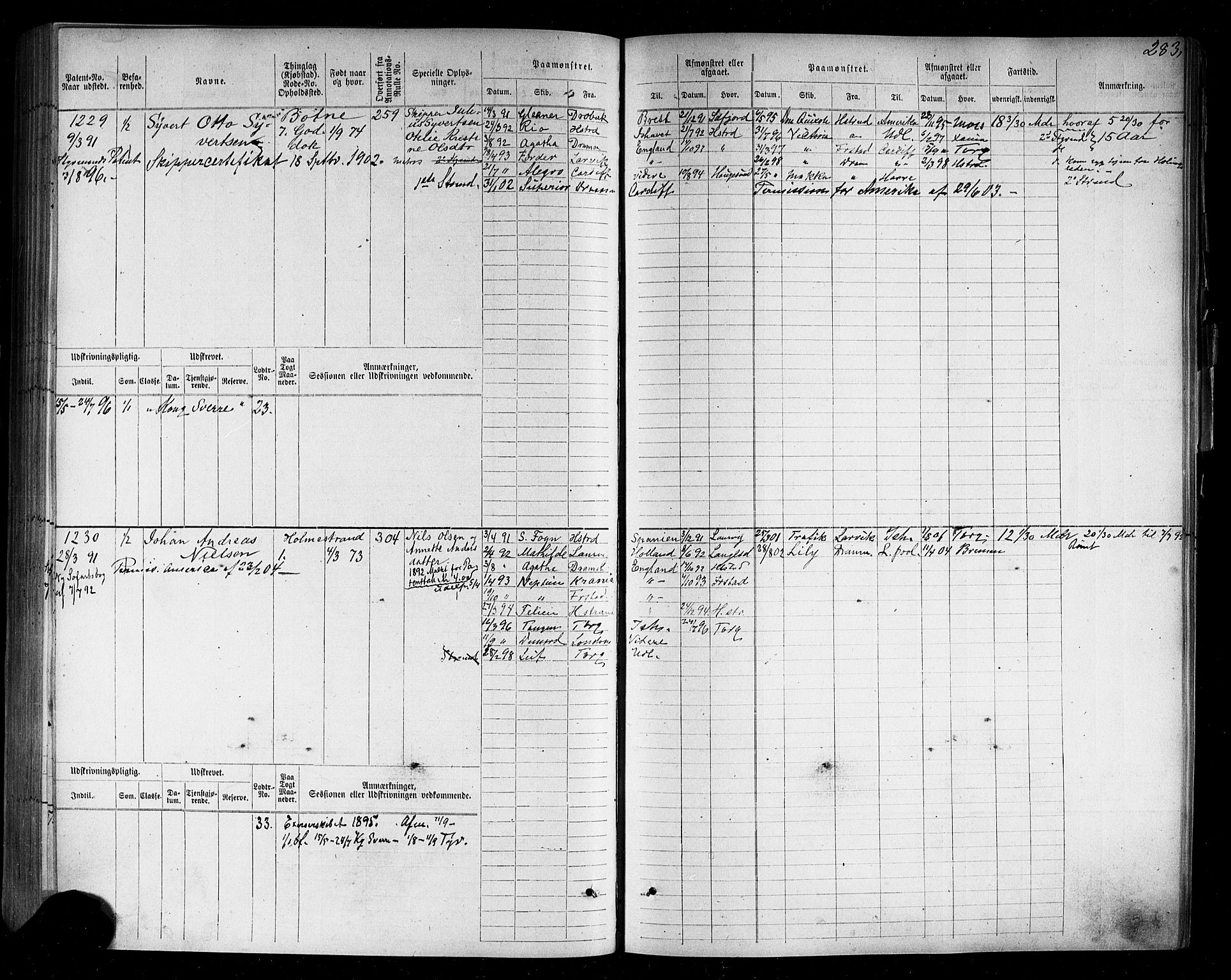 Holmestrand innrulleringskontor, SAKO/A-1151/F/Fc/L0003: Hovedrulle, 1872-1921, p. 290