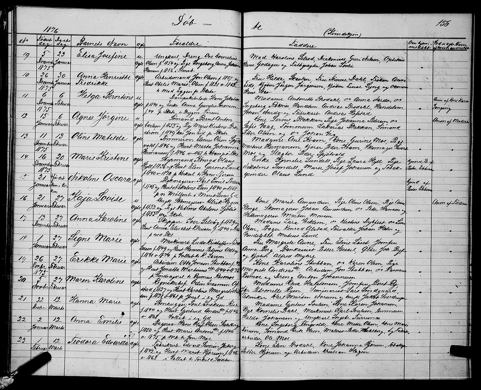 Ministerialprotokoller, klokkerbøker og fødselsregistre - Sør-Trøndelag, SAT/A-1456/604/L0220: Parish register (copy) no. 604C03, 1870-1885, p. 156