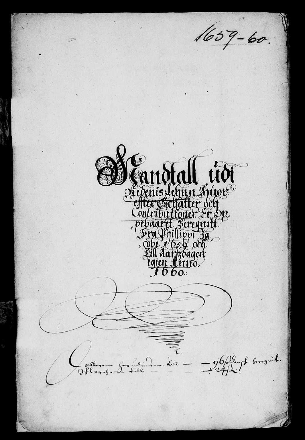 Rentekammeret inntil 1814, Reviderte regnskaper, Lensregnskaper, AV/RA-EA-5023/R/Rb/Rbq/L0048: Nedenes len. Mandals len. Råbyggelag., 1659-1660