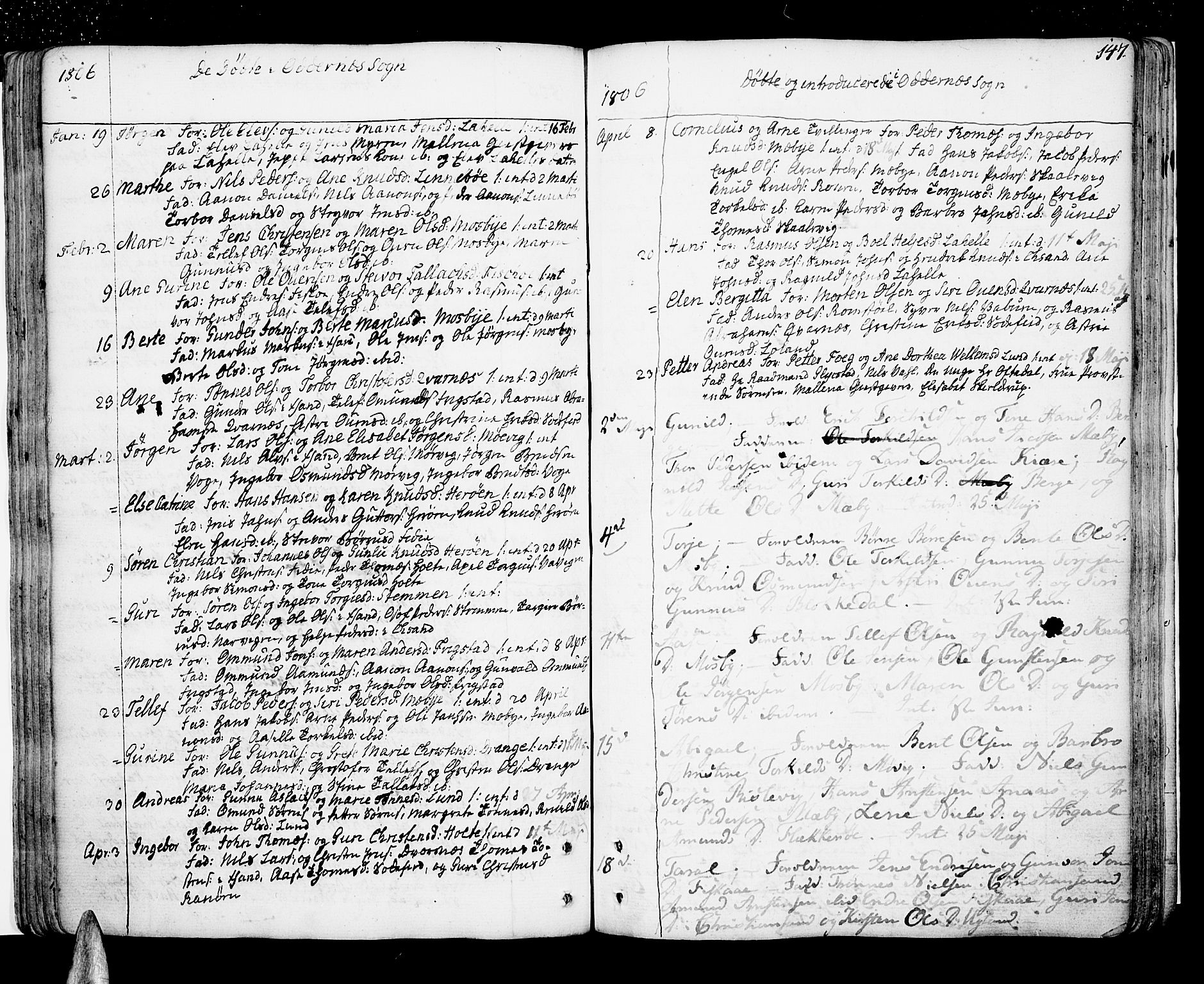 Oddernes sokneprestkontor, SAK/1111-0033/F/Fa/Faa/L0004: Parish register (official) no. A 4, 1764-1820, p. 147