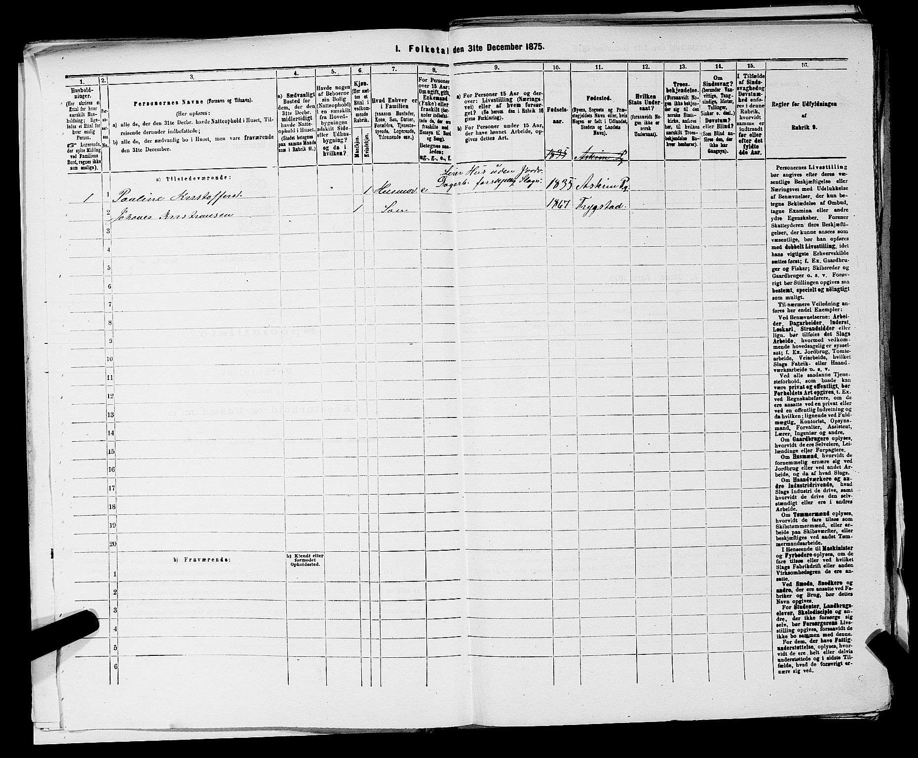 RA, 1875 census for 0122P Trøgstad, 1875, p. 750