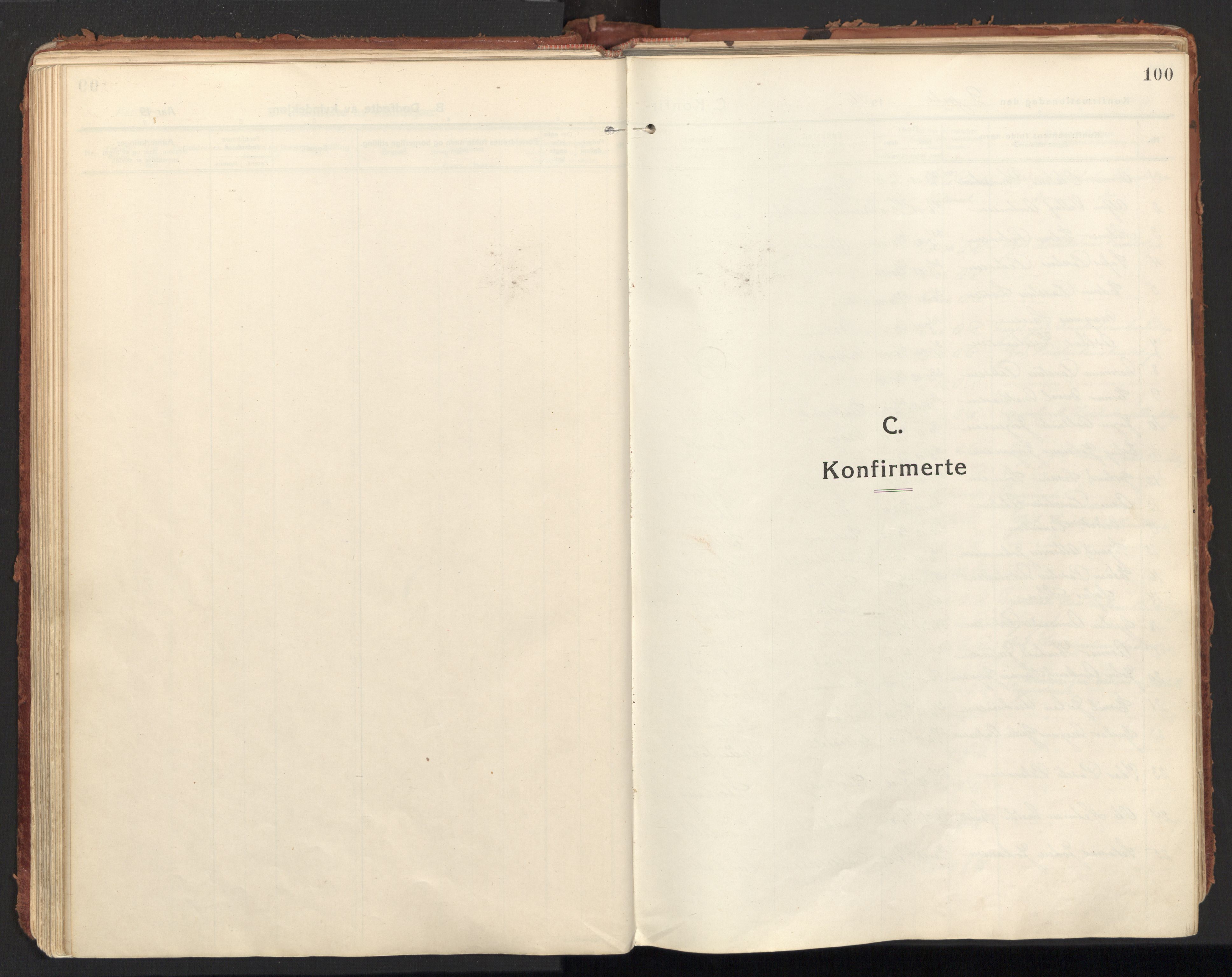 Ministerialprotokoller, klokkerbøker og fødselsregistre - Nordland, SAT/A-1459/846/L0650: Parish register (official) no. 846A08, 1916-1935, p. 100