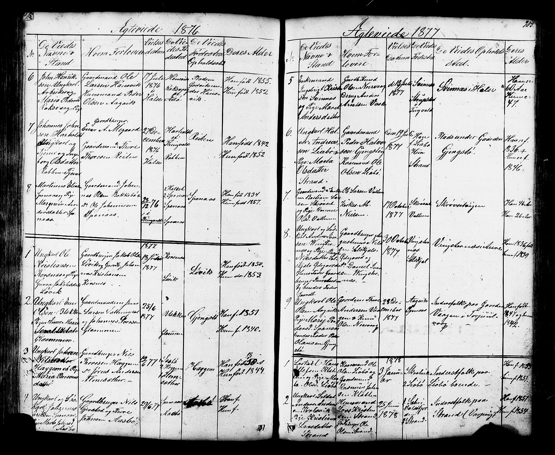 Ministerialprotokoller, klokkerbøker og fødselsregistre - Møre og Romsdal, AV/SAT-A-1454/576/L0890: Parish register (copy) no. 576C01, 1837-1908, p. 213