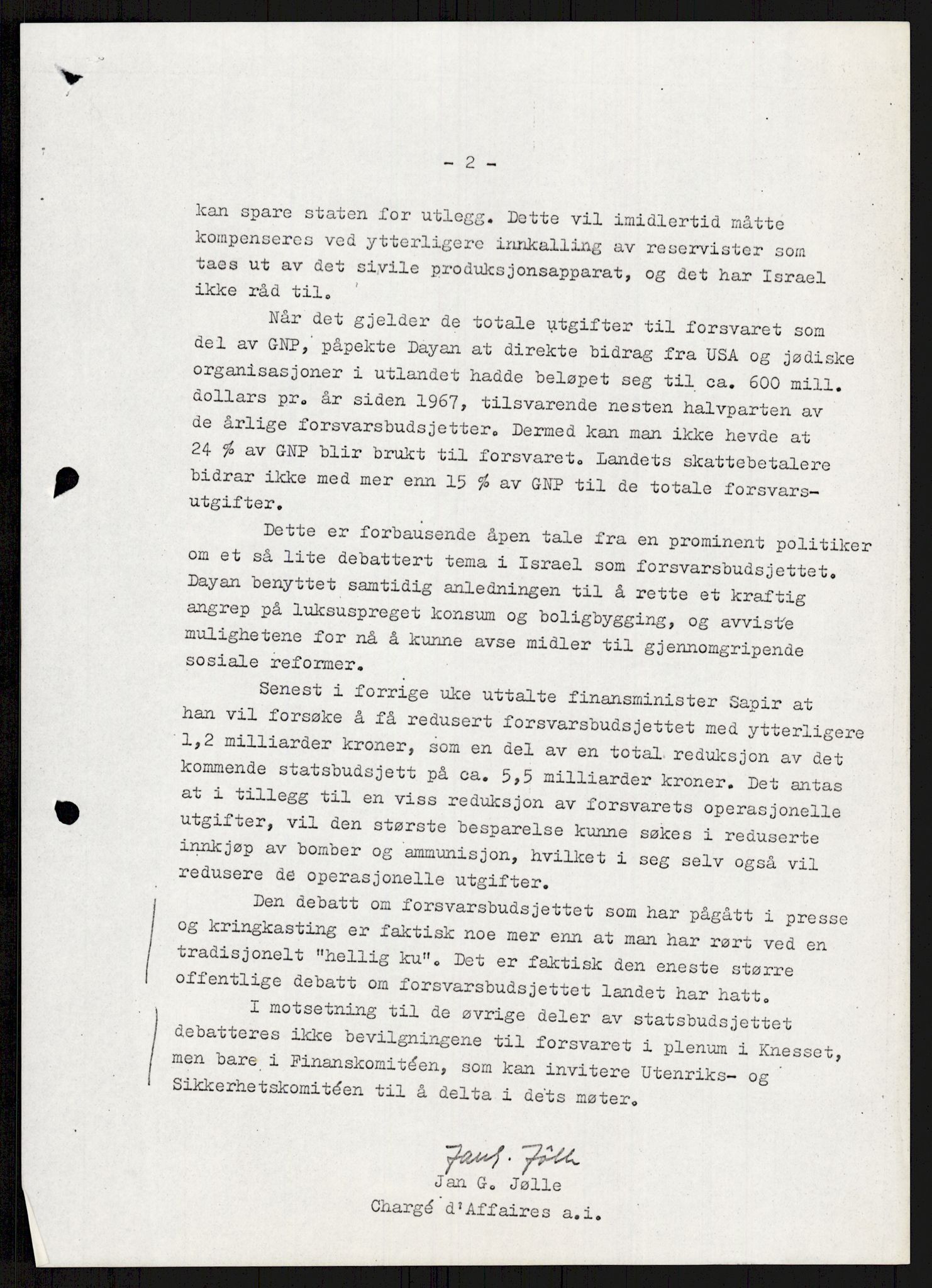 Utenriksdepartementet, hovedarkiv, AV/RA-S-6794/D/Db/Dba/L0776/0003: Verdenspolitikk. Fremmede staters politikk (G.L.) / Israel: Politikk (2 mapper), 1970-1972, p. 6