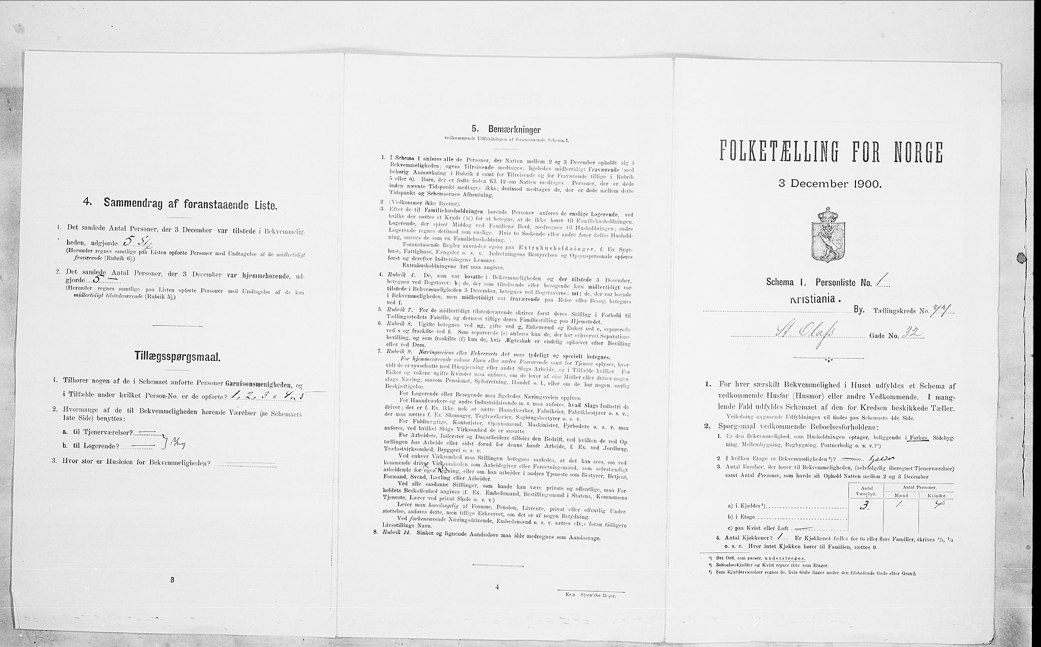 SAO, 1900 census for Kristiania, 1900, p. 90102