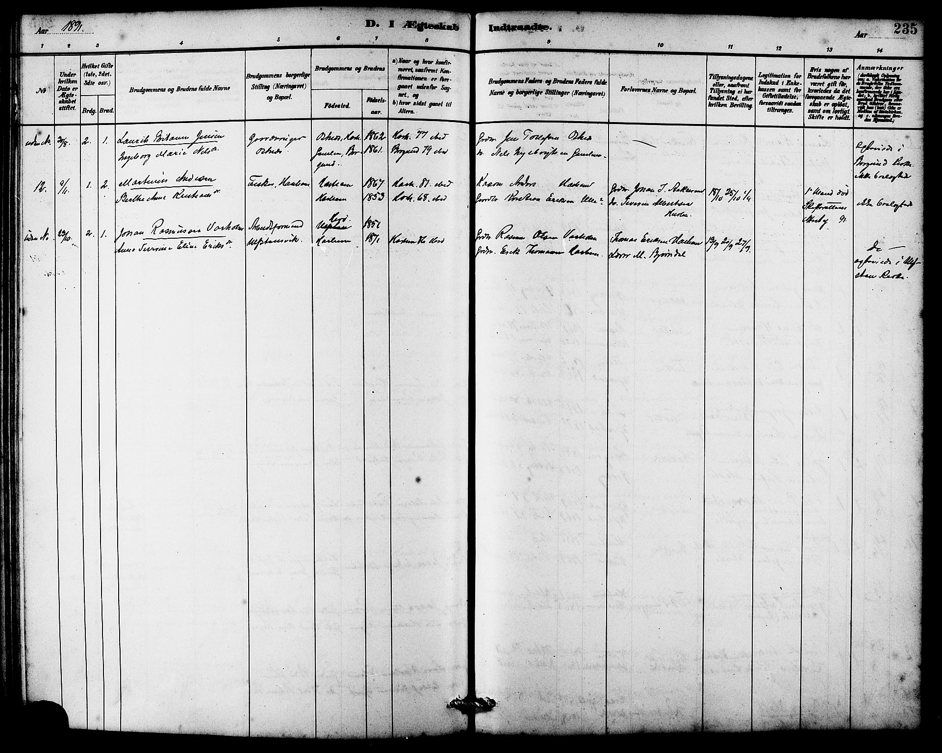 Ministerialprotokoller, klokkerbøker og fødselsregistre - Møre og Romsdal, AV/SAT-A-1454/536/L0510: Parish register (copy) no. 536C05, 1881-1898, p. 235