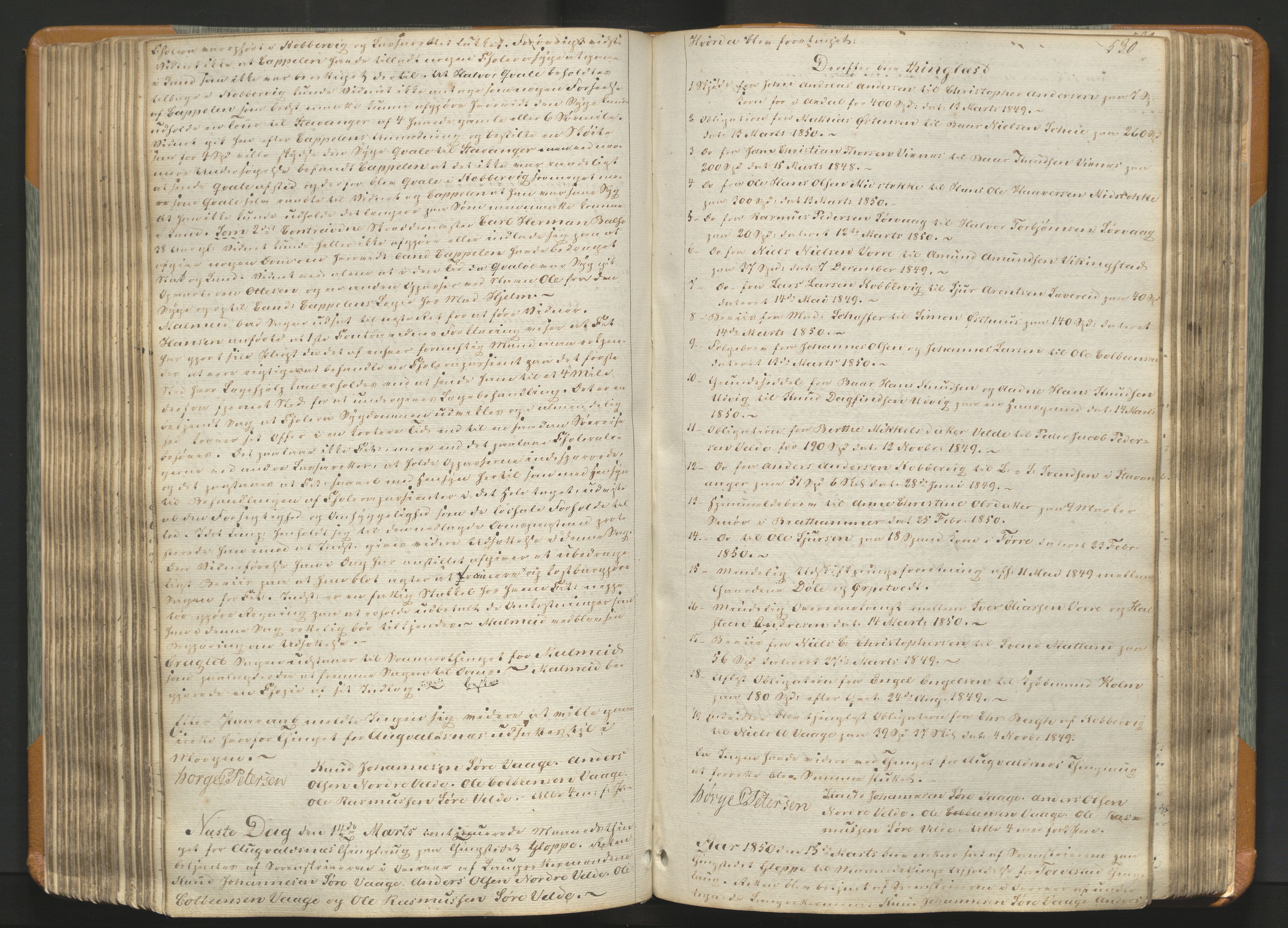 Karmsund sorenskriveri, AV/SAST-A-100311/01/I/IA/IAB/L0004b: TINGBOK, 1846-1852, p. 529b-530a