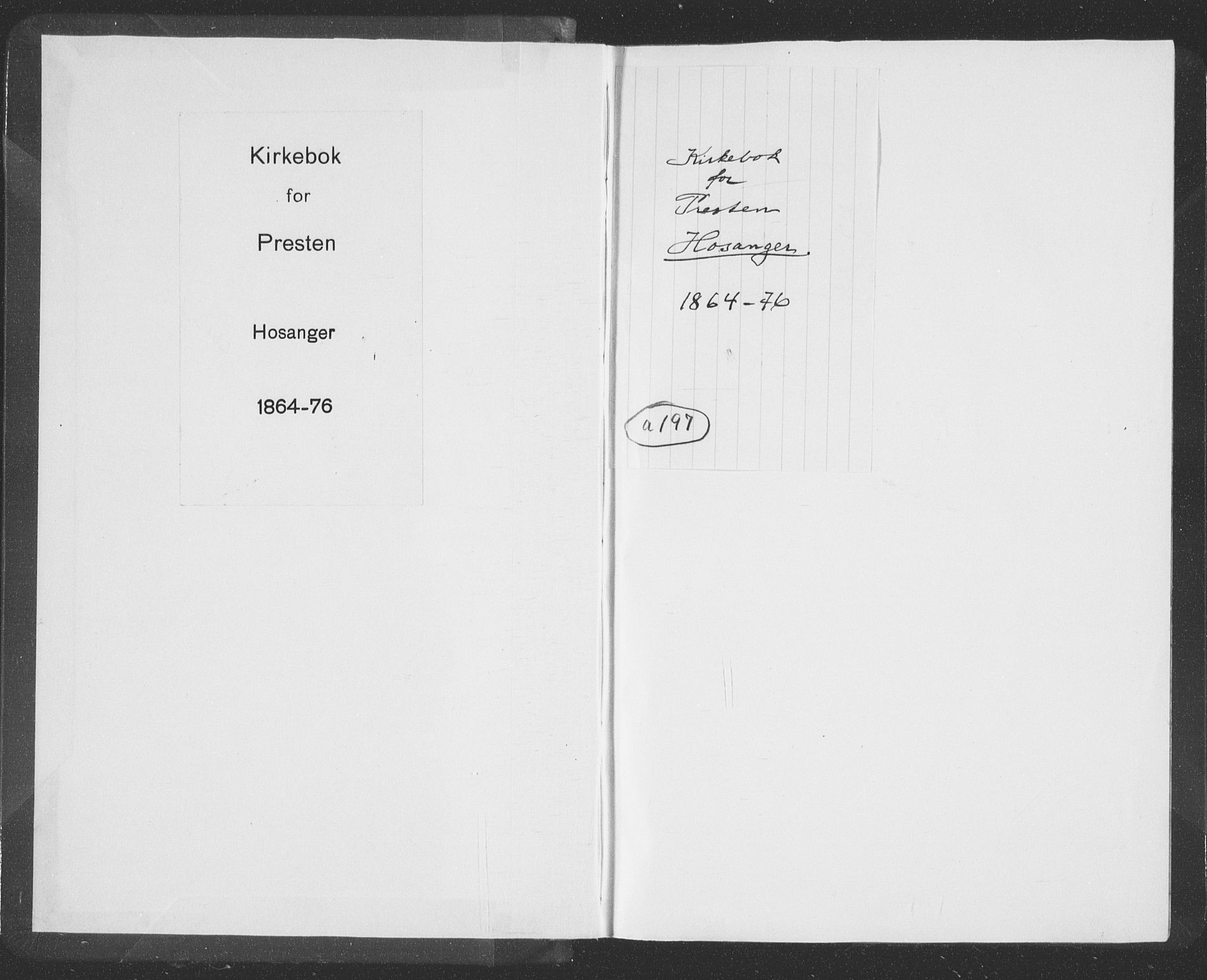 Hosanger sokneprestembete, SAB/A-75801/H/Haa: Parish register (official) no. A 9, 1864-1876