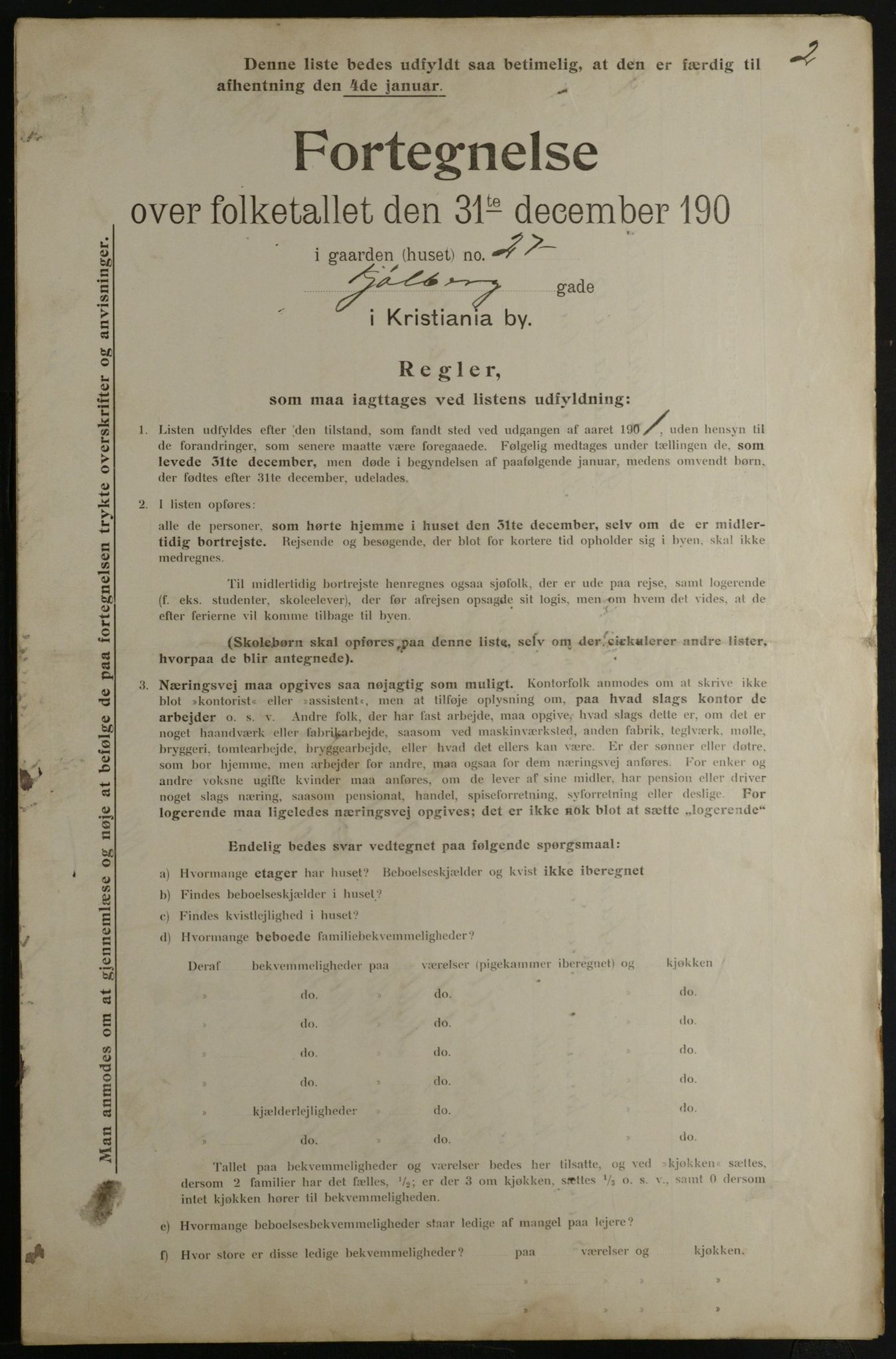 OBA, Municipal Census 1901 for Kristiania, 1901, p. 7997