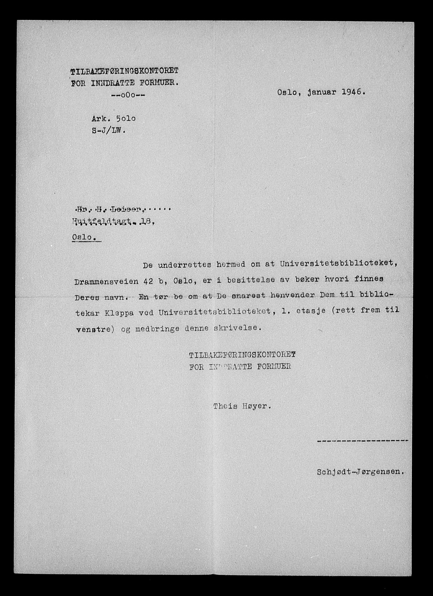 Justisdepartementet, Tilbakeføringskontoret for inndratte formuer, AV/RA-S-1564/H/Hc/Hcc/L0956: --, 1945-1947, p. 18