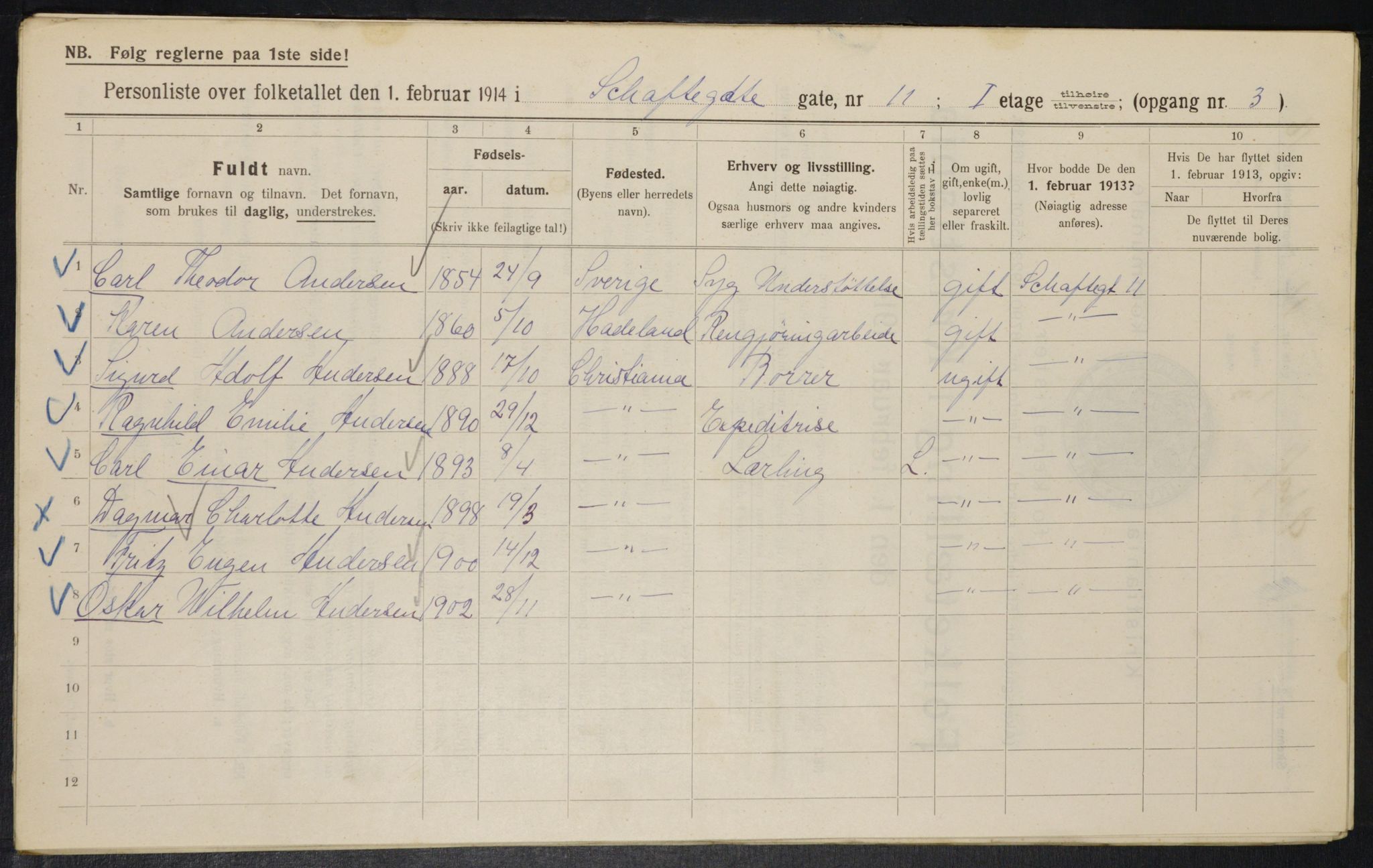 OBA, Municipal Census 1914 for Kristiania, 1914, p. 89202