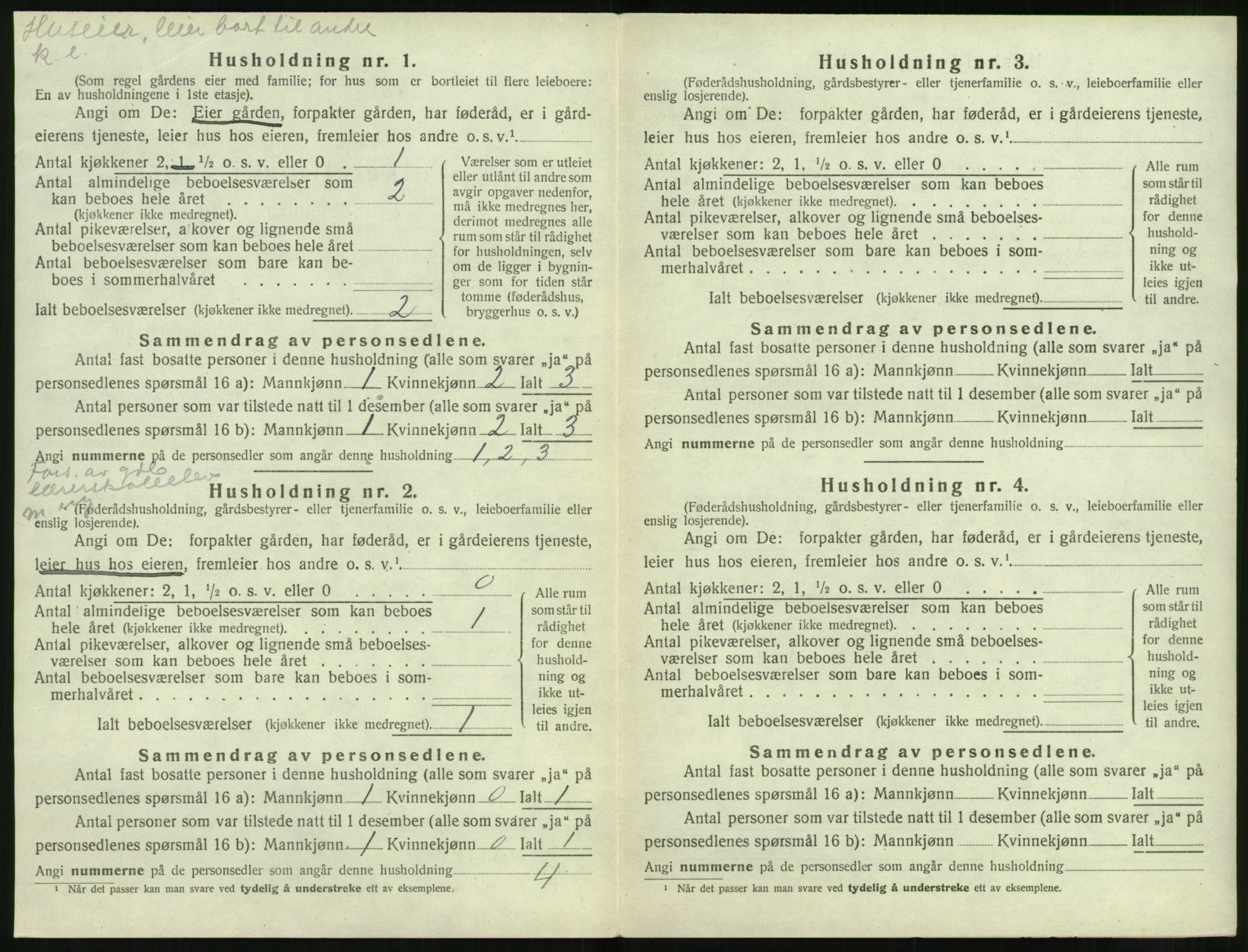 SAT, 1920 census for Volda, 1920, p. 545