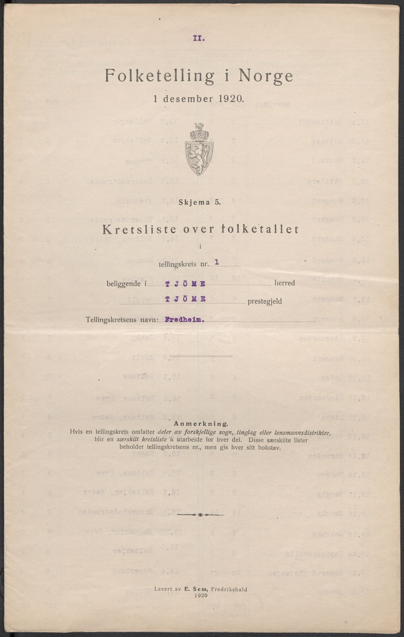 SAKO, 1920 census for Tjøme, 1920, p. 9