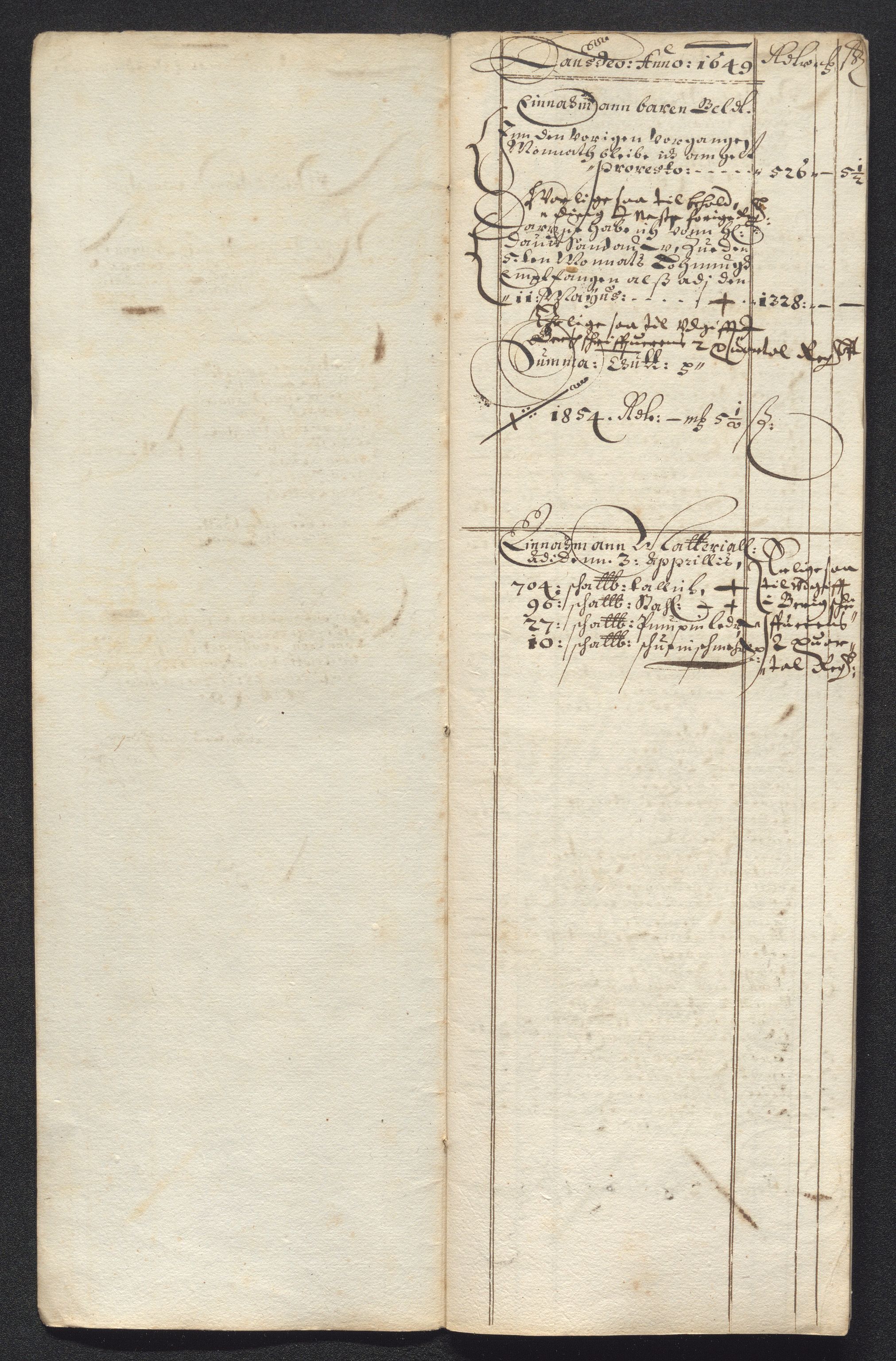 Kongsberg Sølvverk 1623-1816, SAKO/EA-3135/001/D/Dc/Dcd/L0023: Utgiftsregnskap for gruver m.m., 1649, p. 598