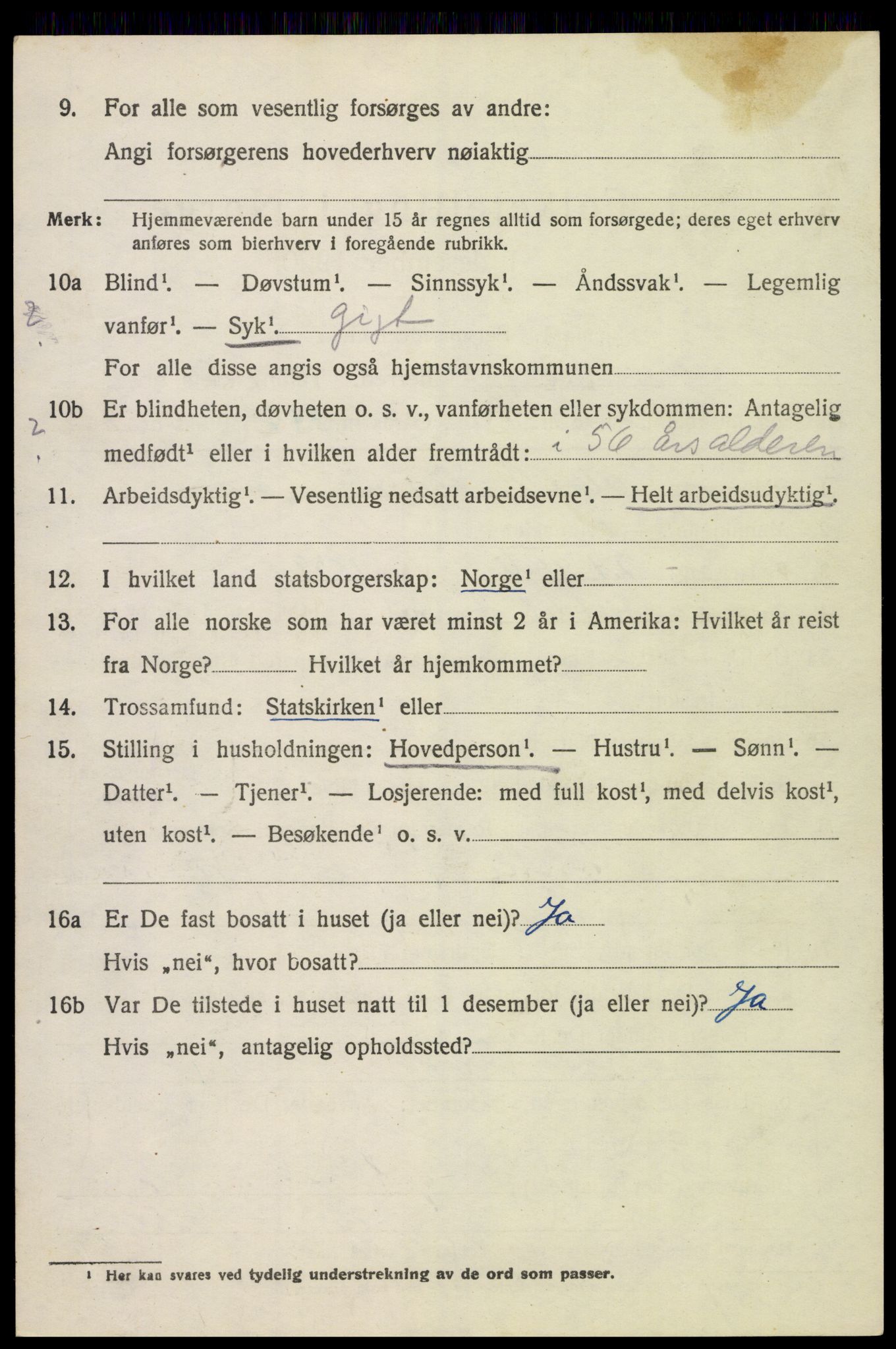 SAH, 1920 census for Furnes, 1920, p. 5724