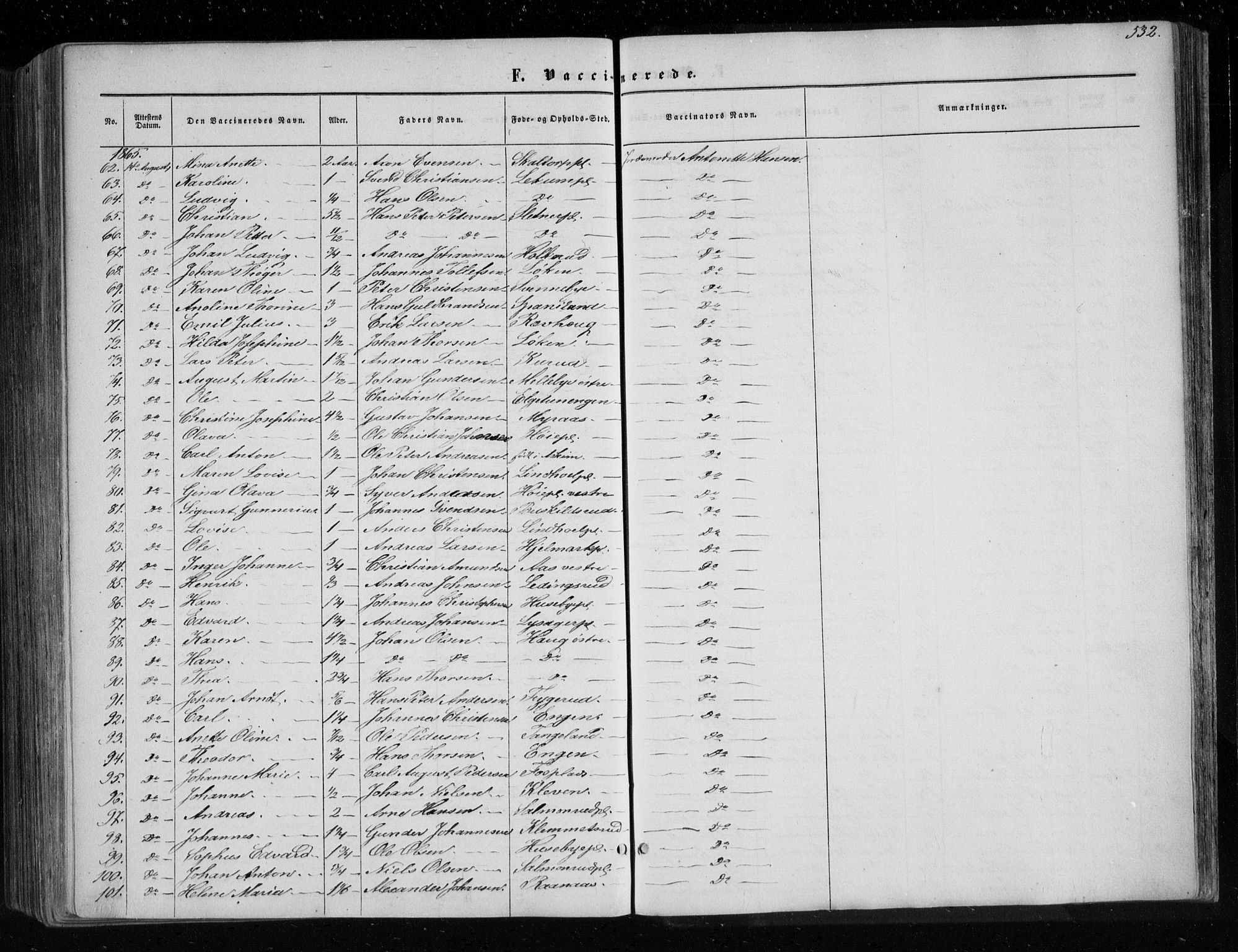 Eidsberg prestekontor Kirkebøker, AV/SAO-A-10905/F/Fa/L0010.b: Parish register (official) no. I 10B, 1857-1866, p. 532