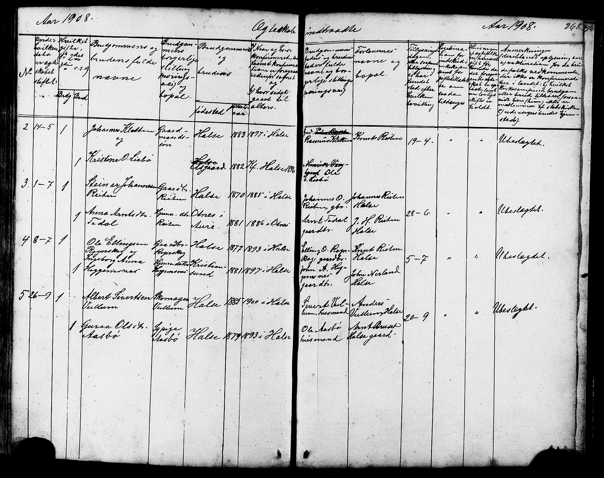 Ministerialprotokoller, klokkerbøker og fødselsregistre - Møre og Romsdal, SAT/A-1454/576/L0890: Parish register (copy) no. 576C01, 1837-1908, p. 368