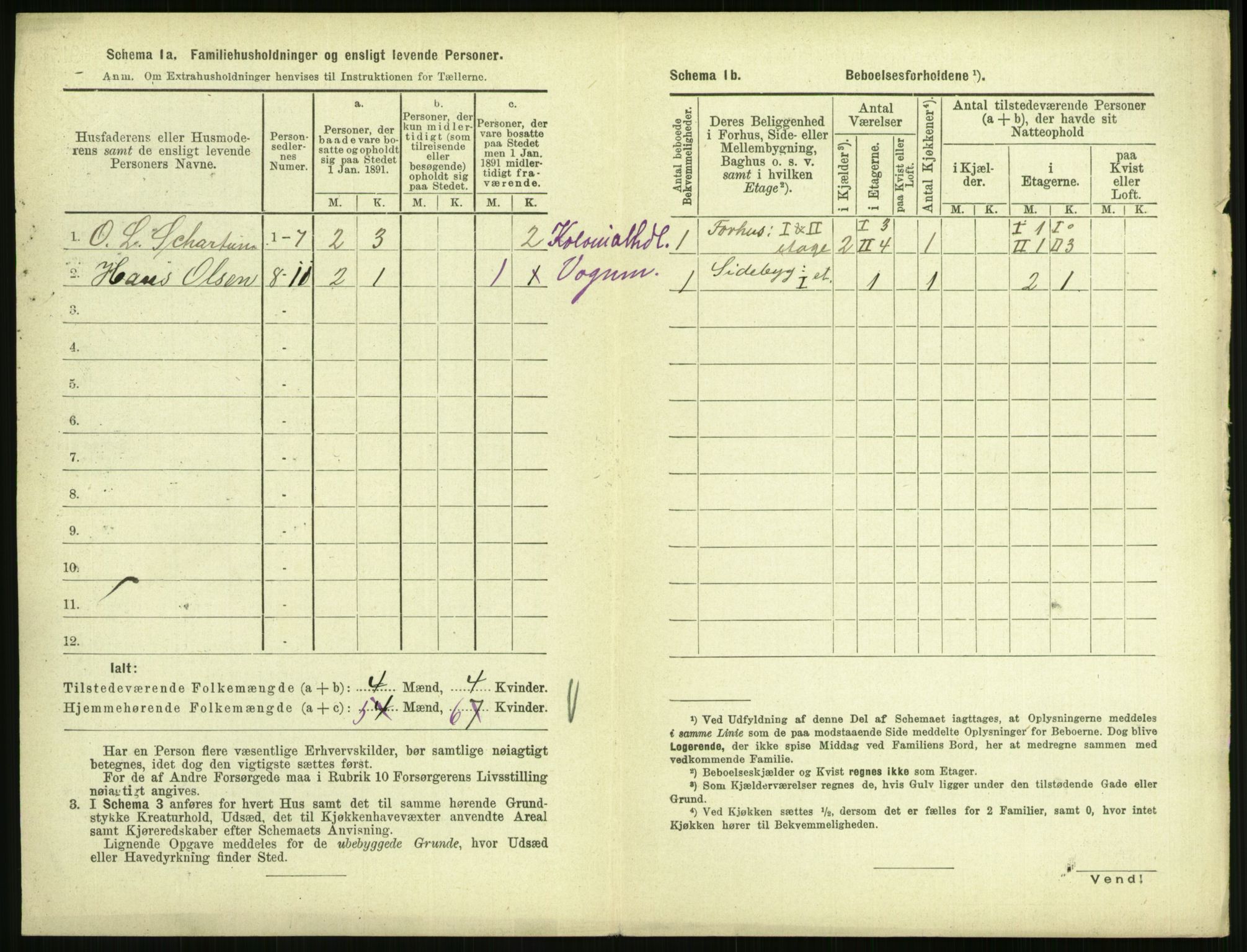 RA, 1891 census for 0707 Larvik, 1891, p. 912