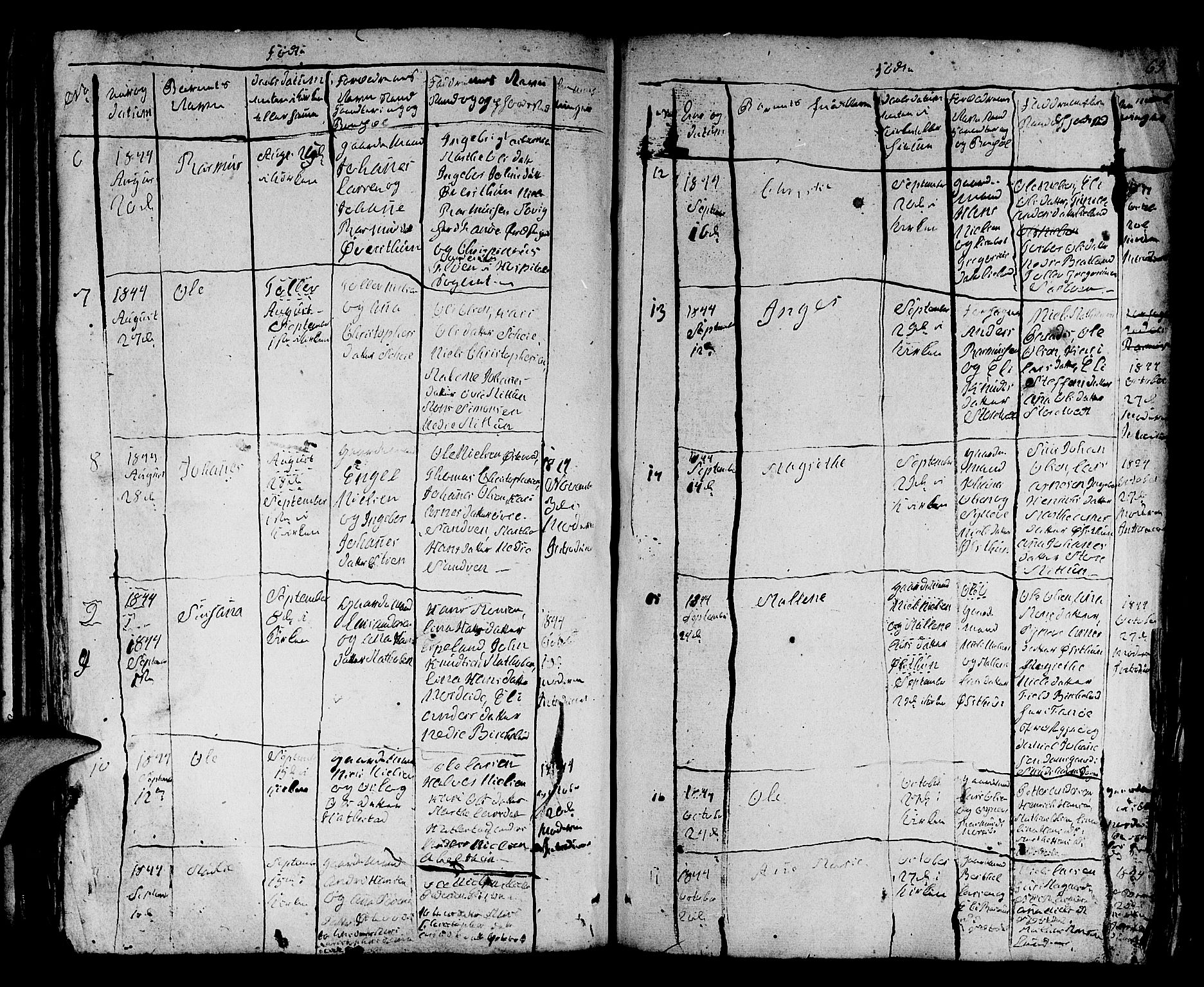 Fana Sokneprestembete, AV/SAB-A-75101/H/Hab/Habb/L0001: Parish register (copy) no. B 1, 1837-1855, p. 69