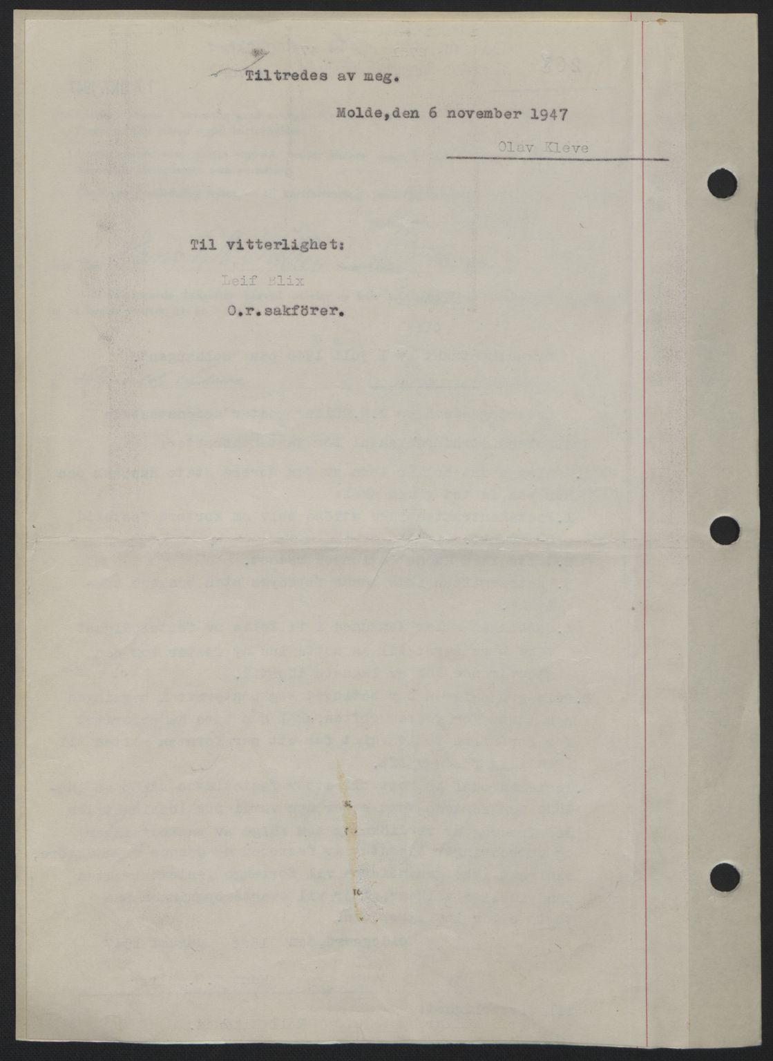 Romsdal sorenskriveri, AV/SAT-A-4149/1/2/2C: Mortgage book no. A21, 1946-1946, Diary no: : 2166/1946