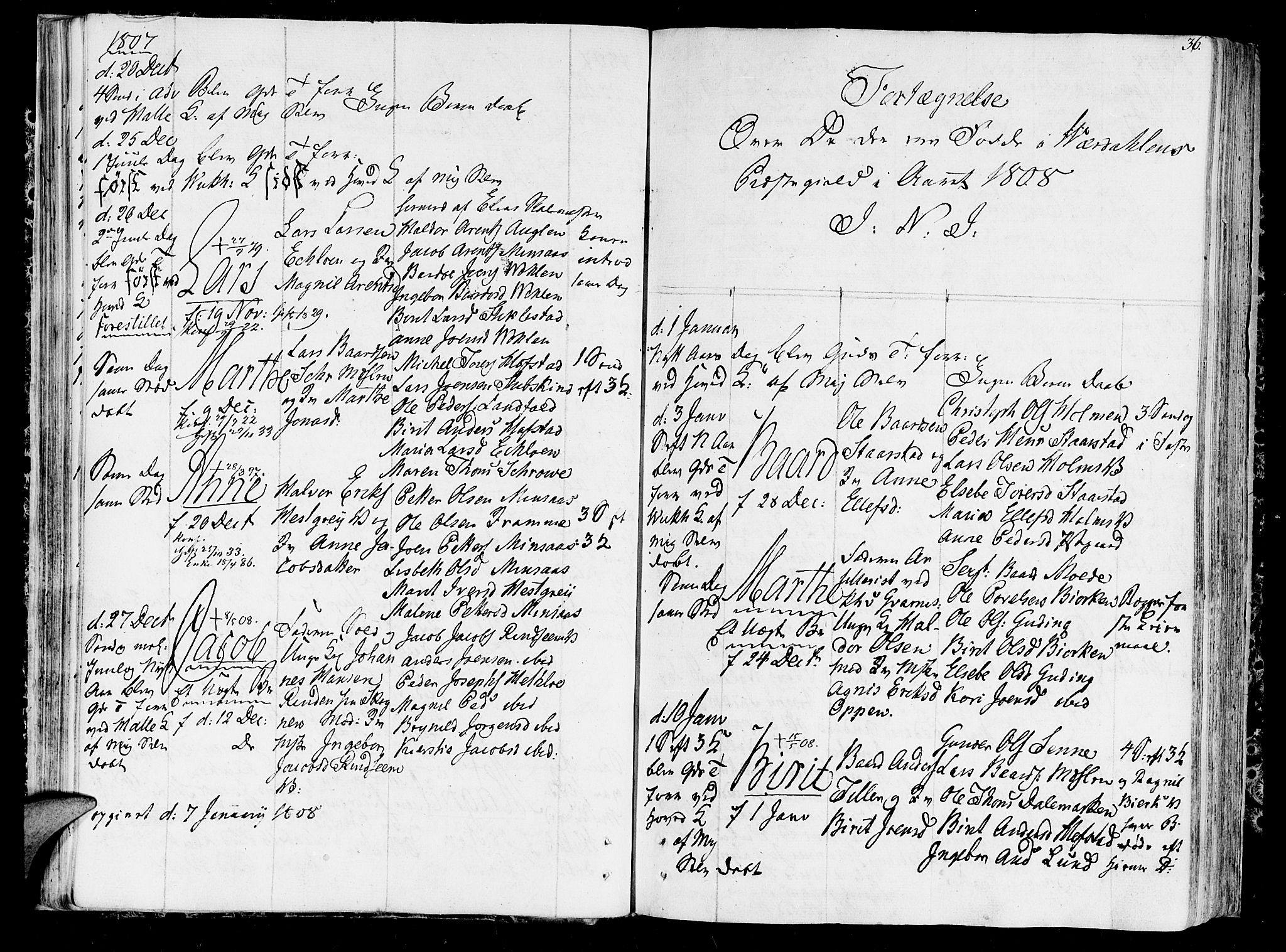 Ministerialprotokoller, klokkerbøker og fødselsregistre - Nord-Trøndelag, SAT/A-1458/723/L0233: Parish register (official) no. 723A04, 1805-1816, p. 36