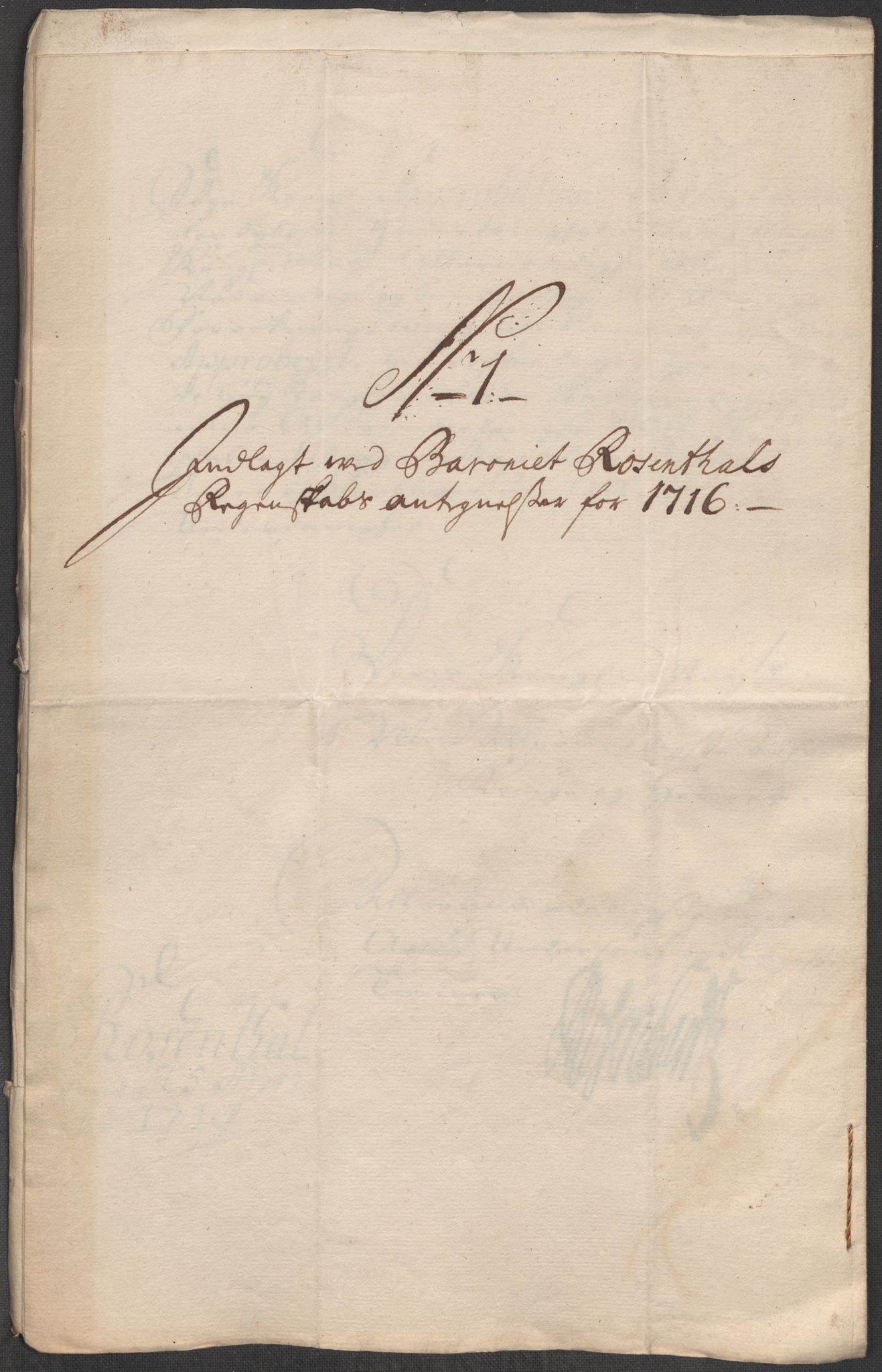 Rentekammeret inntil 1814, Reviderte regnskaper, Fogderegnskap, AV/RA-EA-4092/R49/L3139: Fogderegnskap Rosendal Baroni, 1715-1717, p. 197