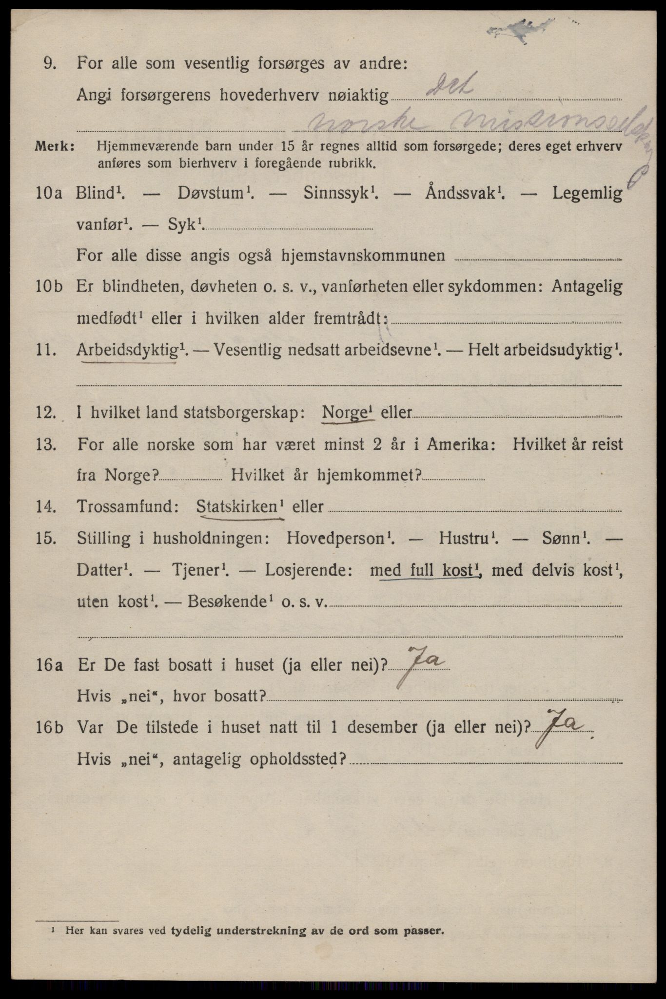 SAST, 1920 census for Stavanger, 1920, p. 118875