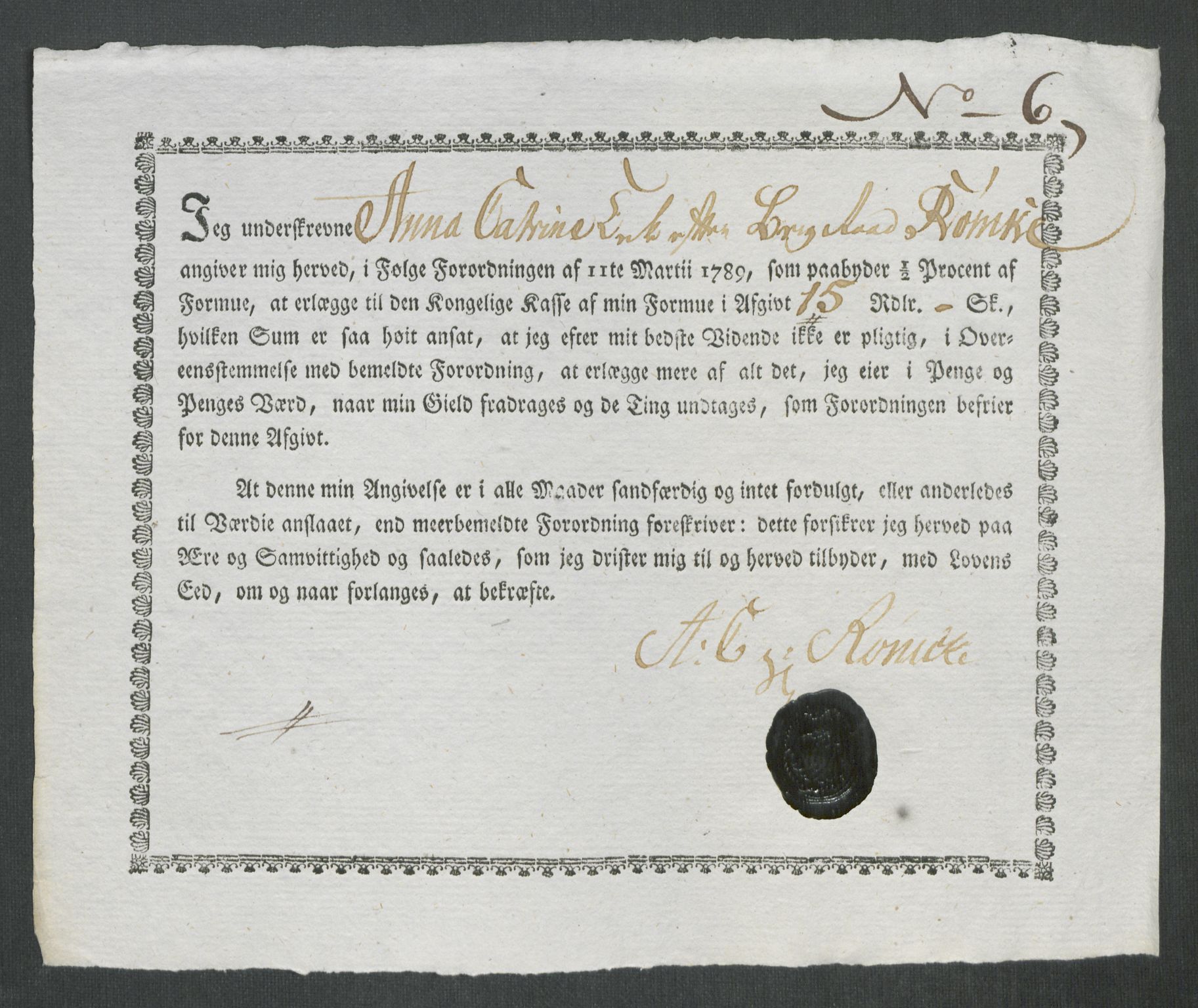 Rentekammeret inntil 1814, Reviderte regnskaper, Mindre regnskaper, AV/RA-EA-4068/Rf/Rfe/L0019: Jæren og Dalane fogderi, Kongsberg, 1789, p. 305