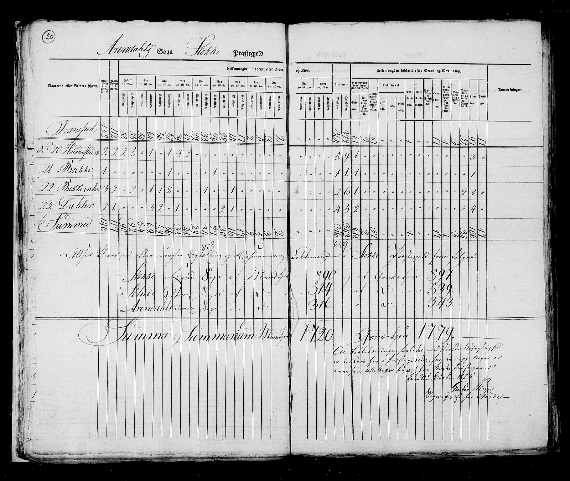 RA, Census 1825, vol. 8: Jarlsberg og Larvik amt, 1825, p. 20