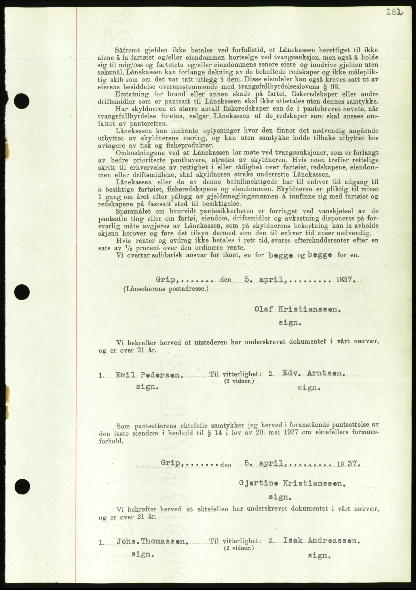 Nordmøre sorenskriveri, AV/SAT-A-4132/1/2/2Ca/L0091: Mortgage book no. B81, 1937-1937, Diary no: : 954/1937