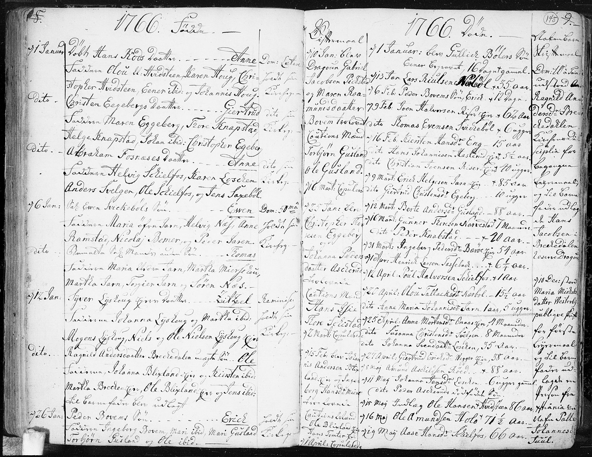 Hobøl prestekontor Kirkebøker, SAO/A-2002/F/Fa/L0001: Parish register (official) no. I 1, 1733-1814, p. 145