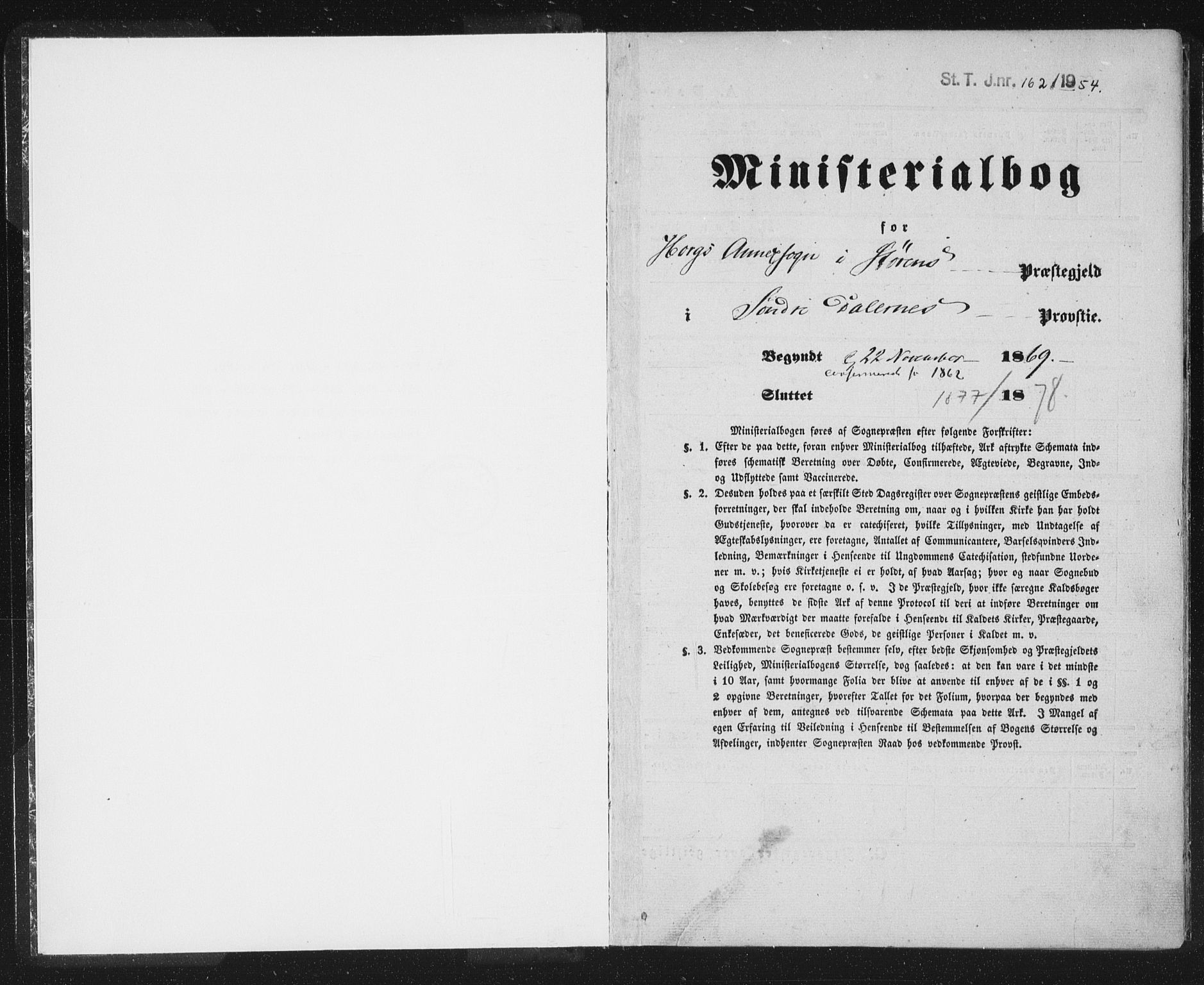 Ministerialprotokoller, klokkerbøker og fødselsregistre - Sør-Trøndelag, SAT/A-1456/692/L1104: Parish register (official) no. 692A04, 1862-1878