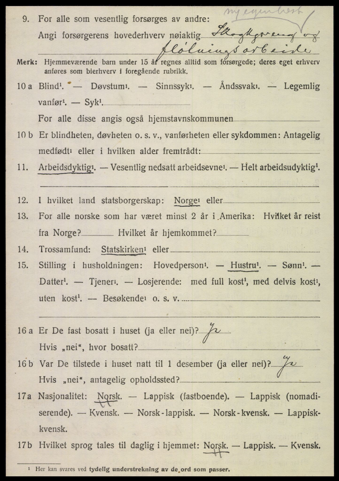 SAT, 1920 census for Nordli, 1920, p. 1402