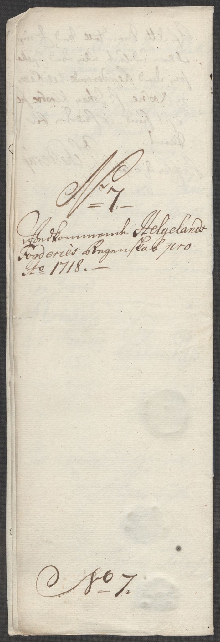 Rentekammeret inntil 1814, Reviderte regnskaper, Fogderegnskap, AV/RA-EA-4092/R65/L4516: Fogderegnskap Helgeland, 1718, p. 125