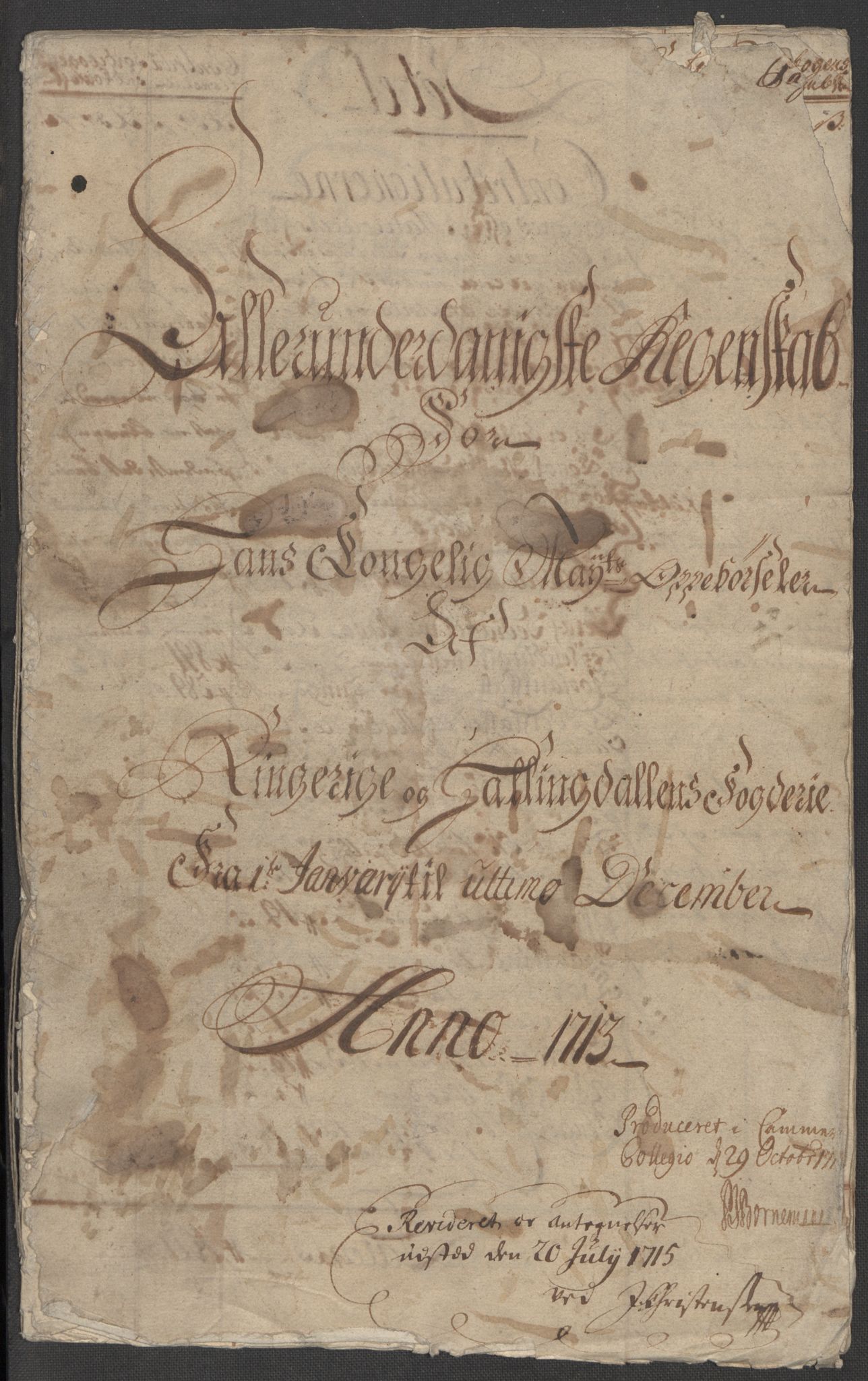 Rentekammeret inntil 1814, Reviderte regnskaper, Fogderegnskap, AV/RA-EA-4092/R23/L1471: Fogderegnskap Ringerike og Hallingdal, 1713-1714, p. 4