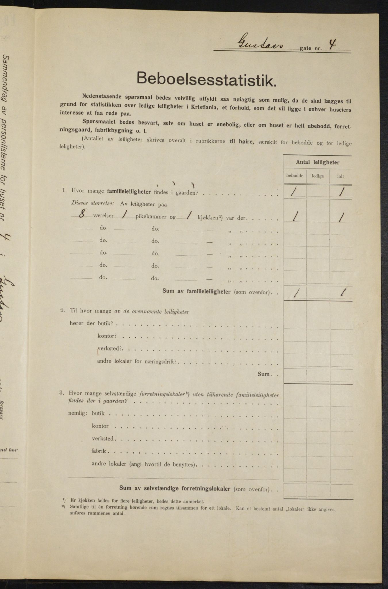 OBA, Municipal Census 1915 for Kristiania, 1915, p. 32051