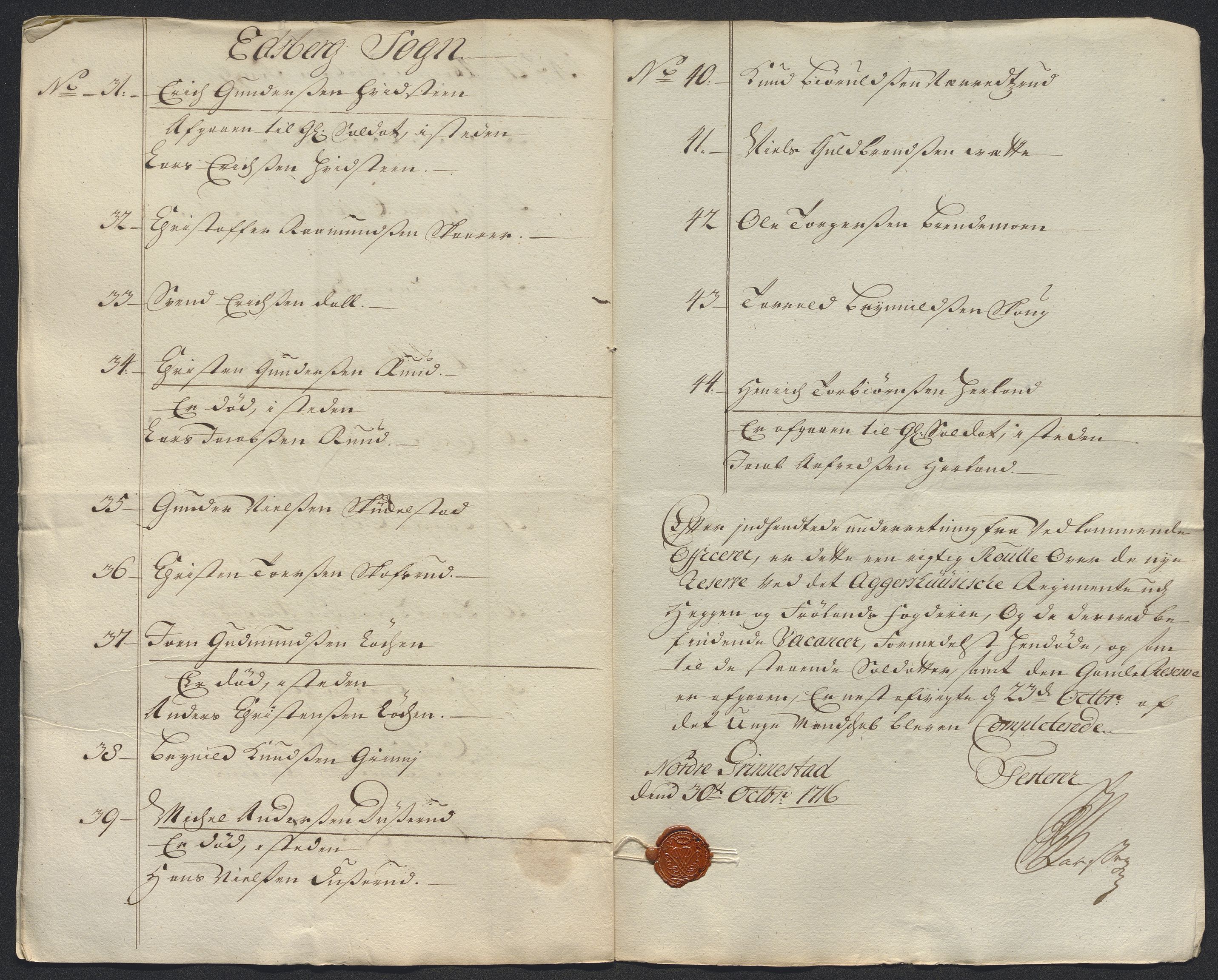 Kristiania stiftamt, AV/SAO-A-10386/E/Ed/Ede/L0005: Fogder, 1716, p. 94