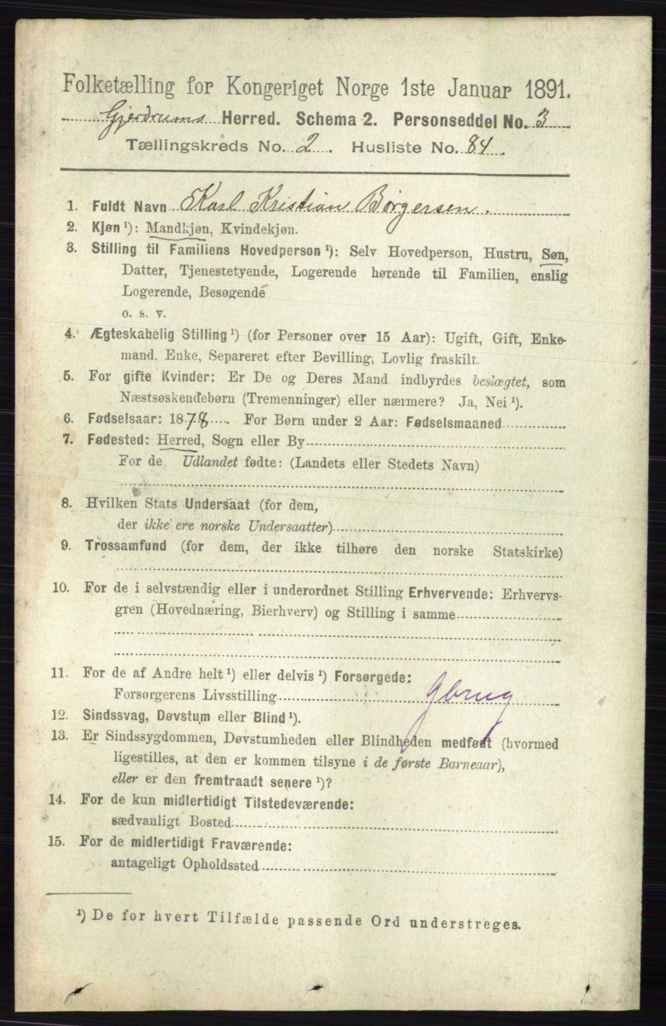RA, 1891 census for 0234 Gjerdrum, 1891, p. 1068
