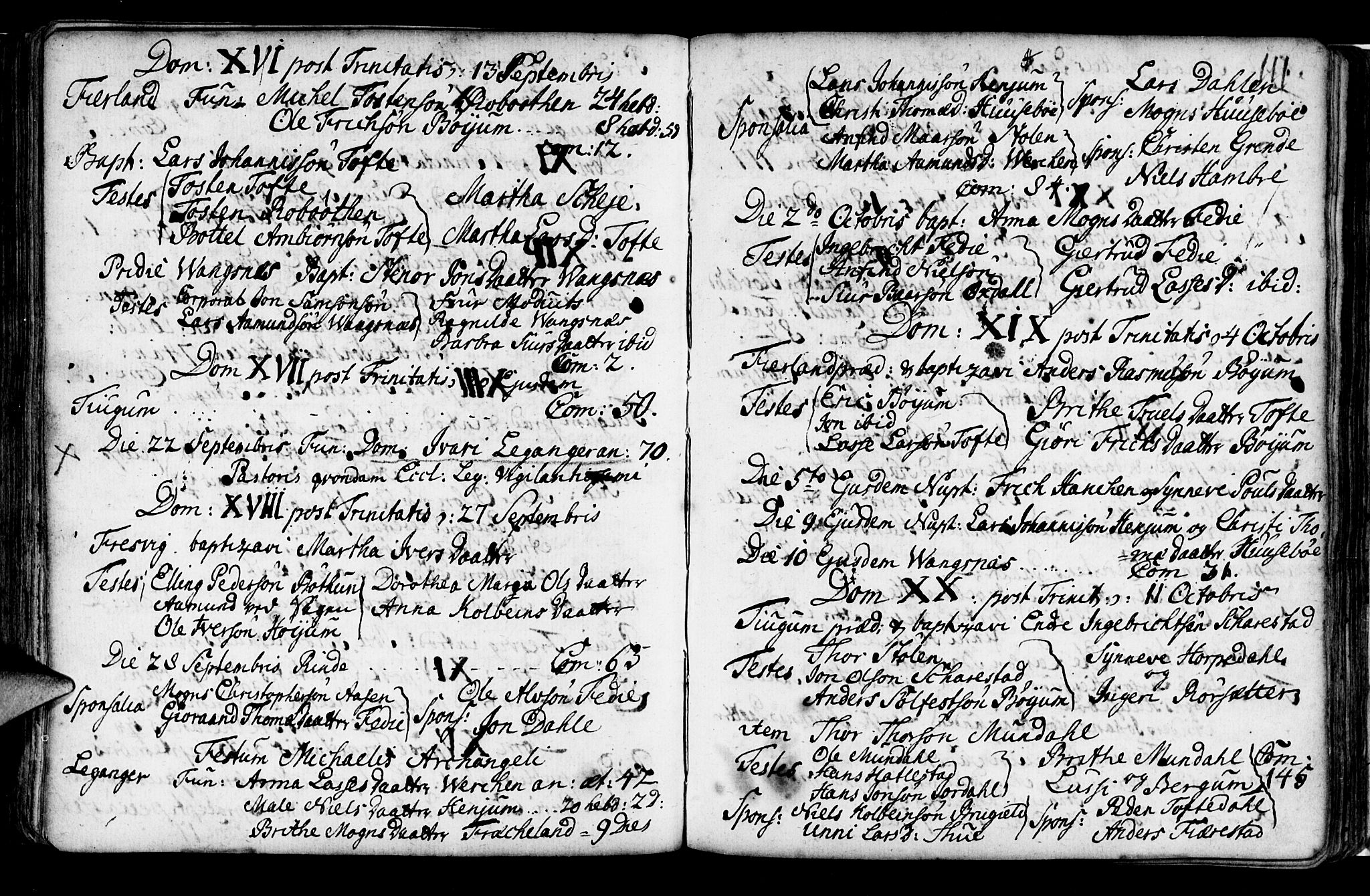 Leikanger sokneprestembete, AV/SAB-A-81001/H/Haa/Haaa/L0002: Parish register (official) no. A 2, 1735-1756, p. 111