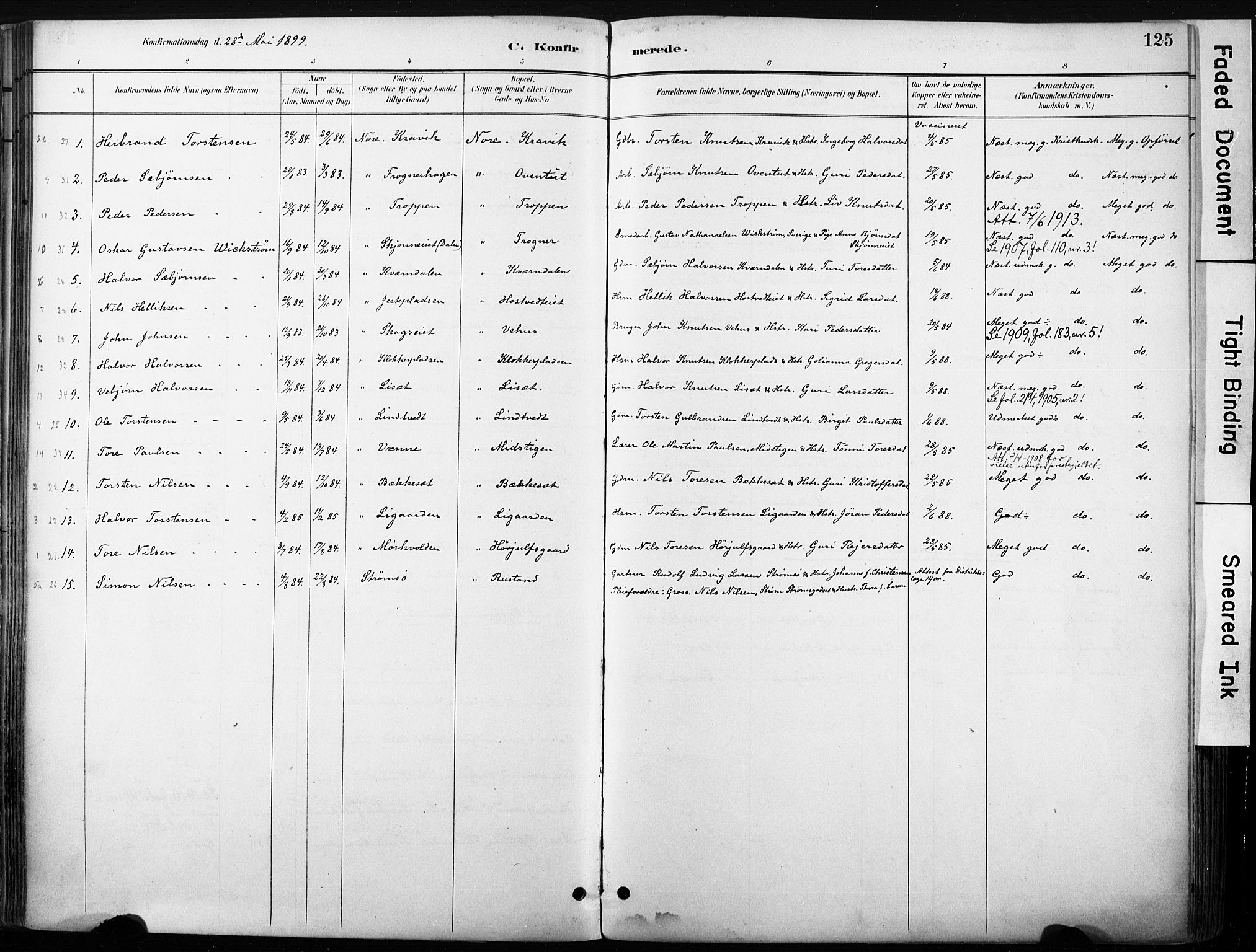 Nore kirkebøker, SAKO/A-238/F/Fb/L0002: Parish register (official) no. II 2, 1886-1906, p. 125