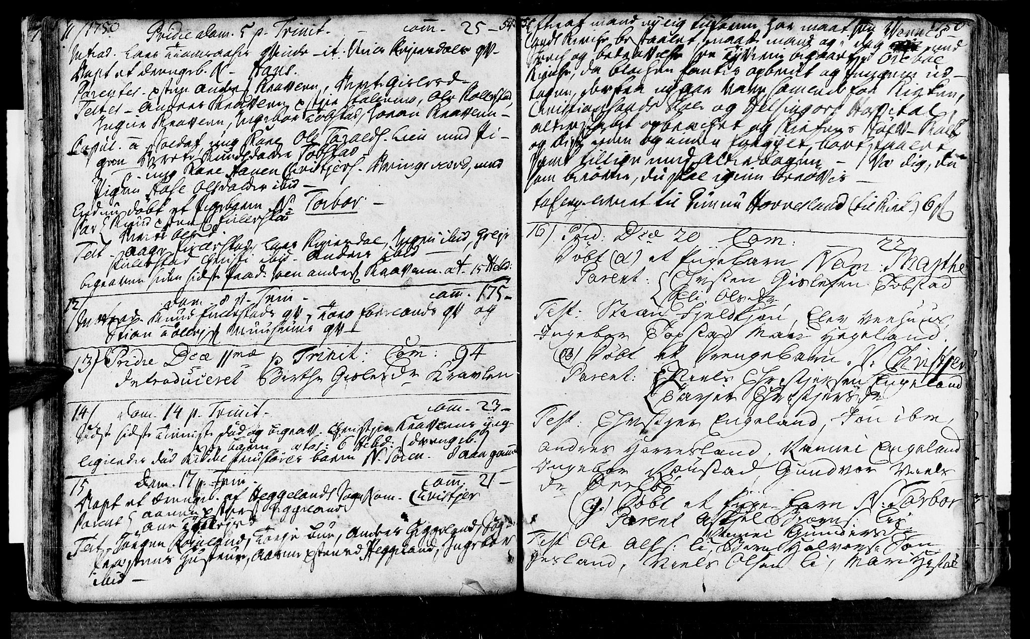 Vennesla sokneprestkontor, AV/SAK-1111-0045/Fa/Fac/L0001: Parish register (official) no. A 1, 1743-1784, p. 54-55