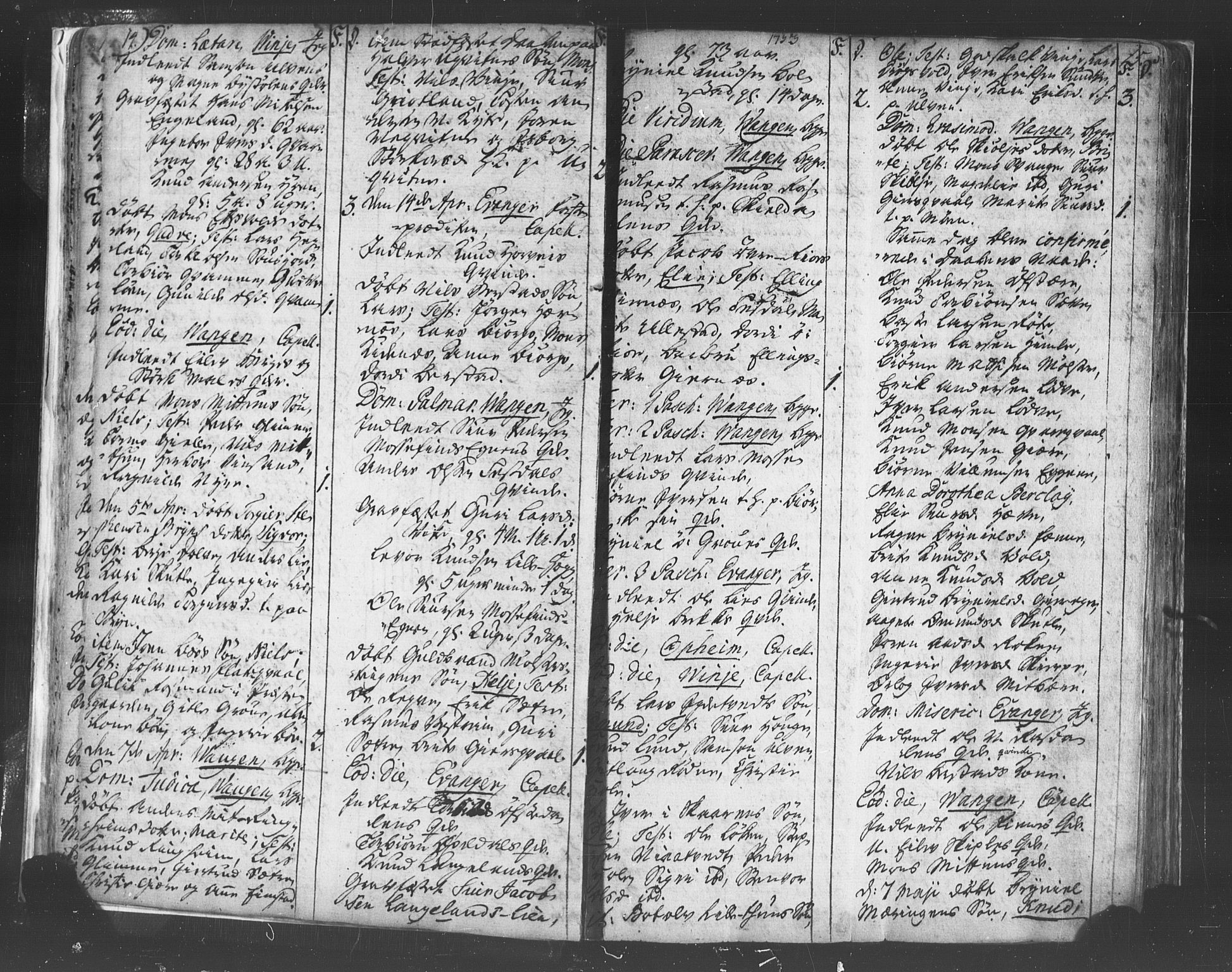Voss sokneprestembete, AV/SAB-A-79001/H/Haa: Parish register (official) no. A 8, 1752-1780, p. 14-15
