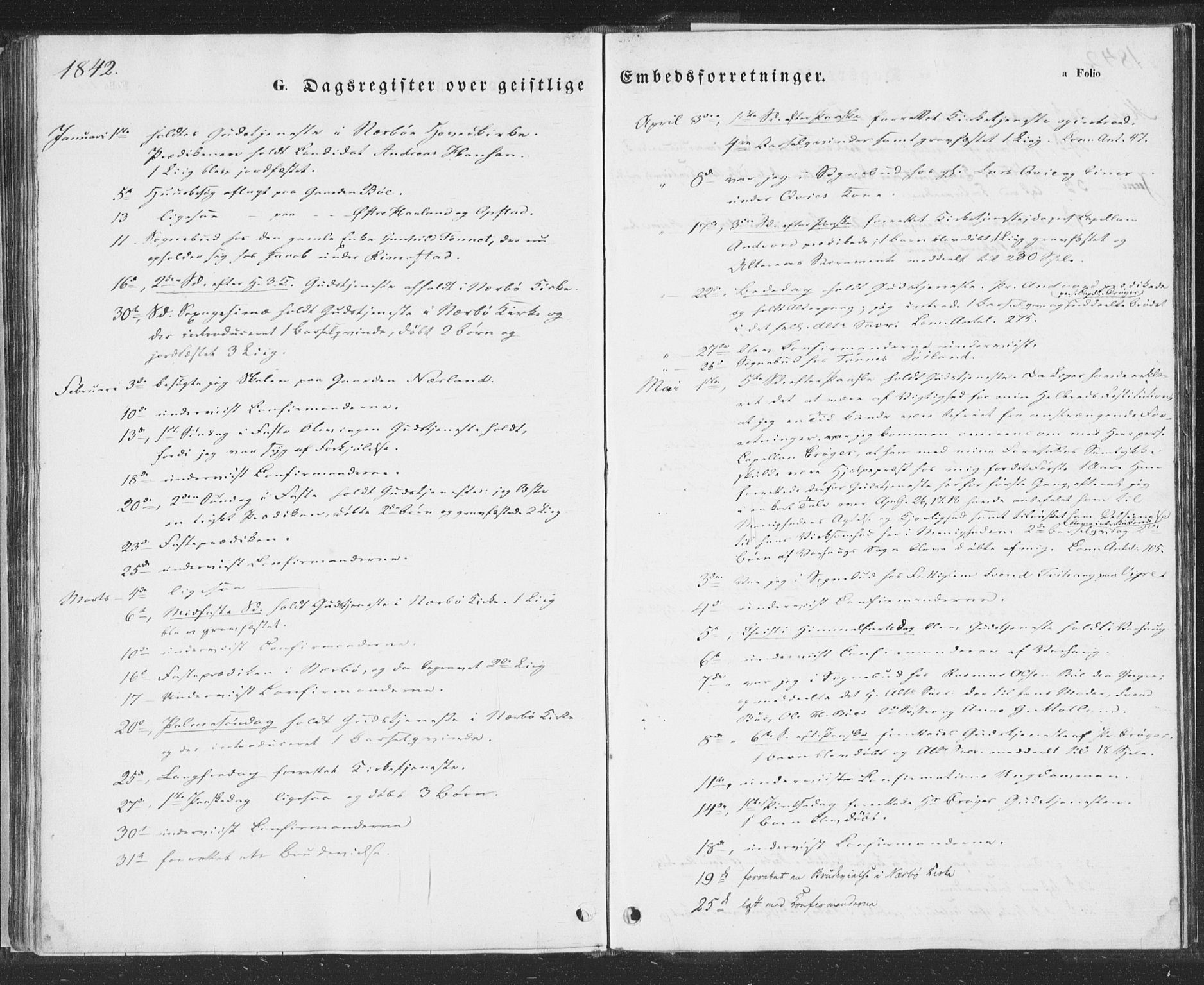 Hå sokneprestkontor, SAST/A-101801/001/30BA/L0006: Parish register (official) no. A 5, 1842-1853