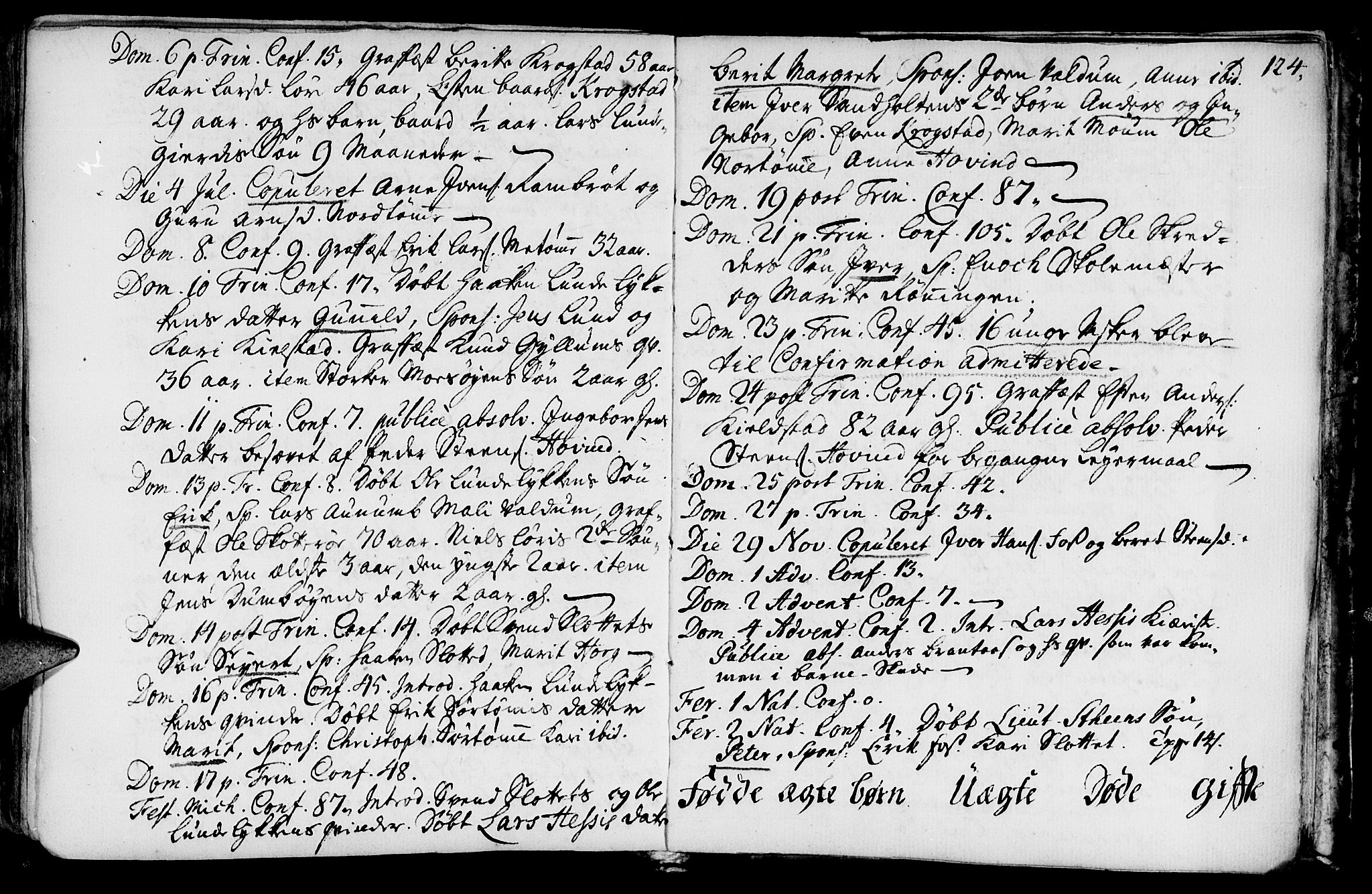 Ministerialprotokoller, klokkerbøker og fødselsregistre - Sør-Trøndelag, SAT/A-1456/692/L1101: Parish register (official) no. 692A01, 1690-1746, p. 124