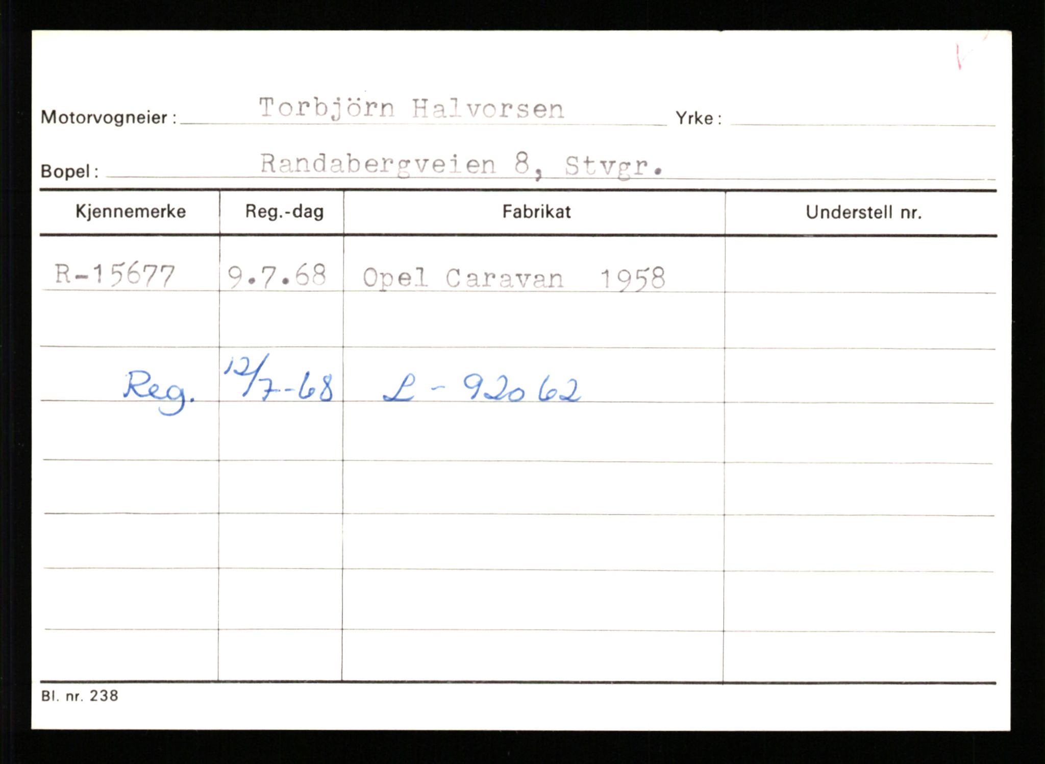 Stavanger trafikkstasjon, AV/SAST-A-101942/0/G/L0004: Registreringsnummer: 15497 - 22957, 1930-1971, p. 131