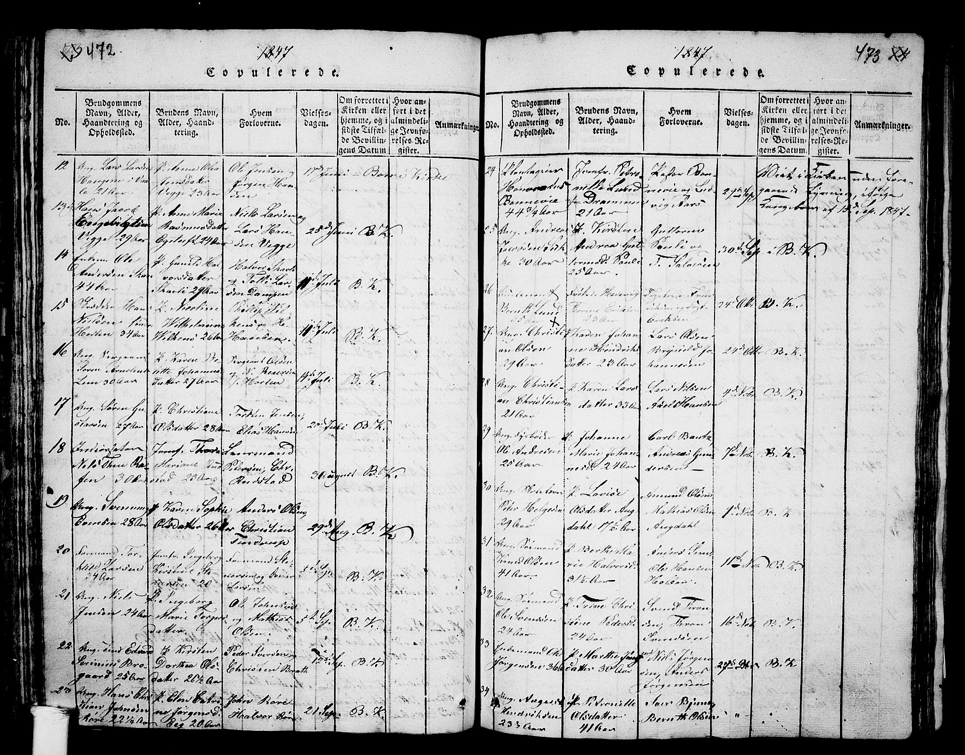 Borre kirkebøker, AV/SAKO-A-338/G/Ga/L0001: Parish register (copy) no. I 1, 1815-1851, p. 472-473